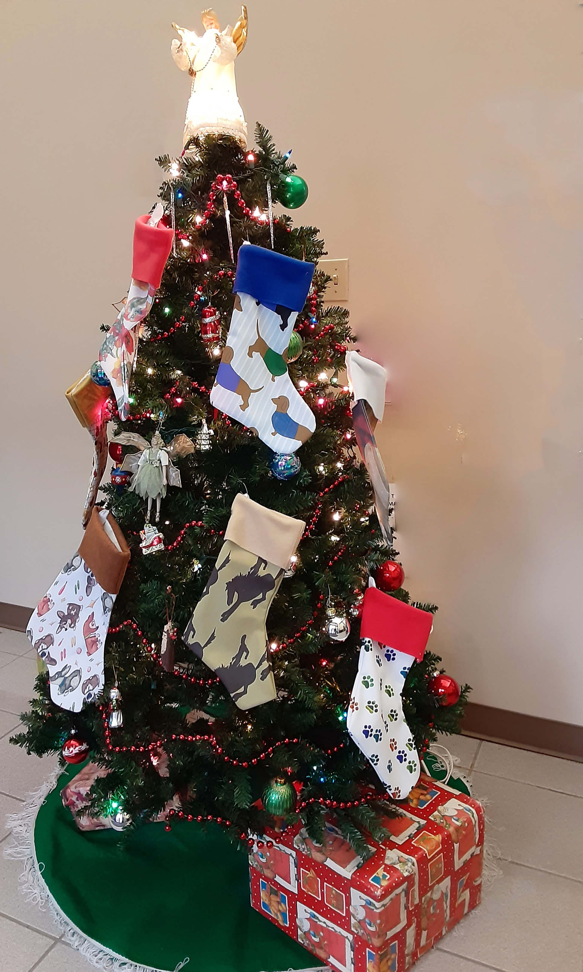 Stocking Tree made with sublimation printing