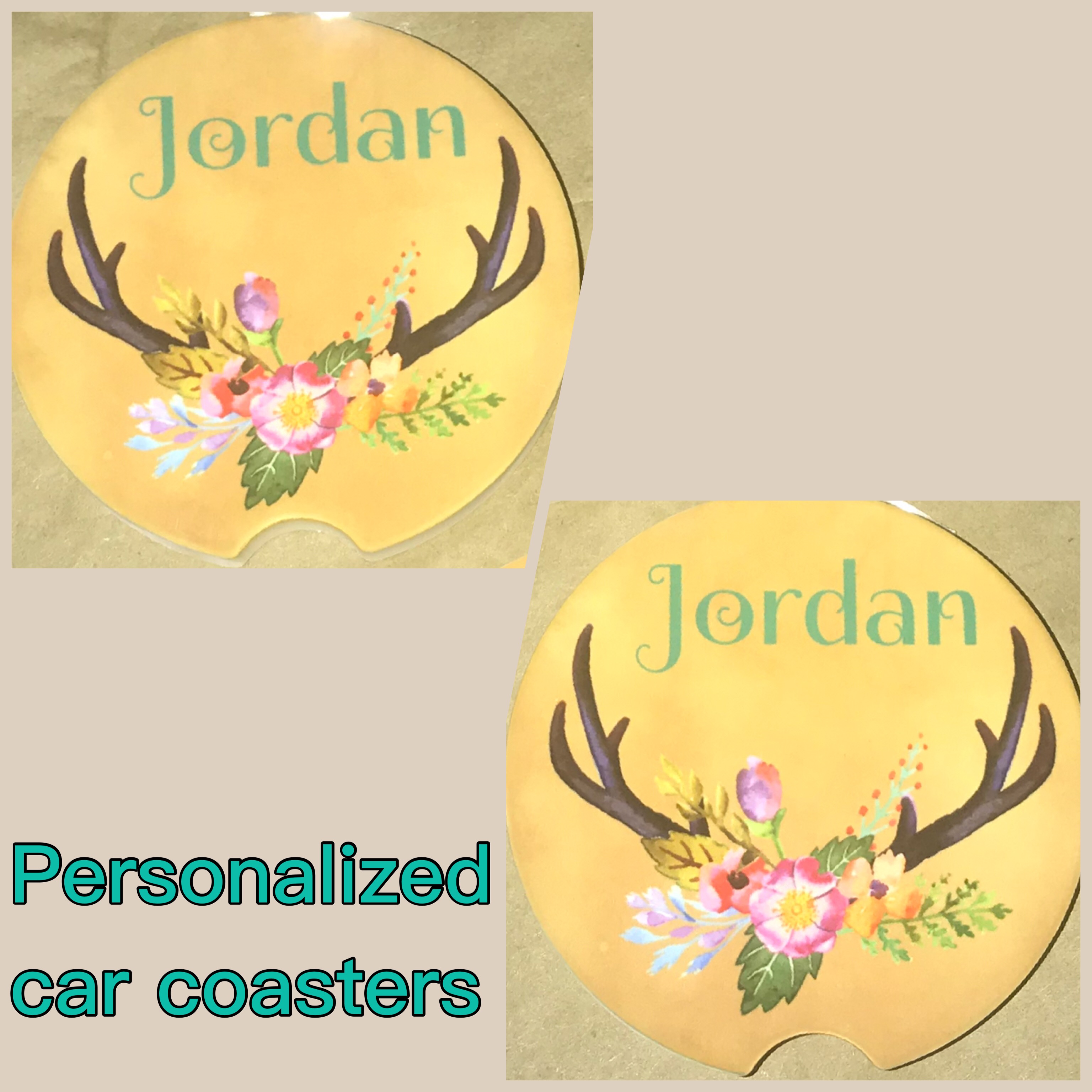Sandstone coaster made with sublimation printing
