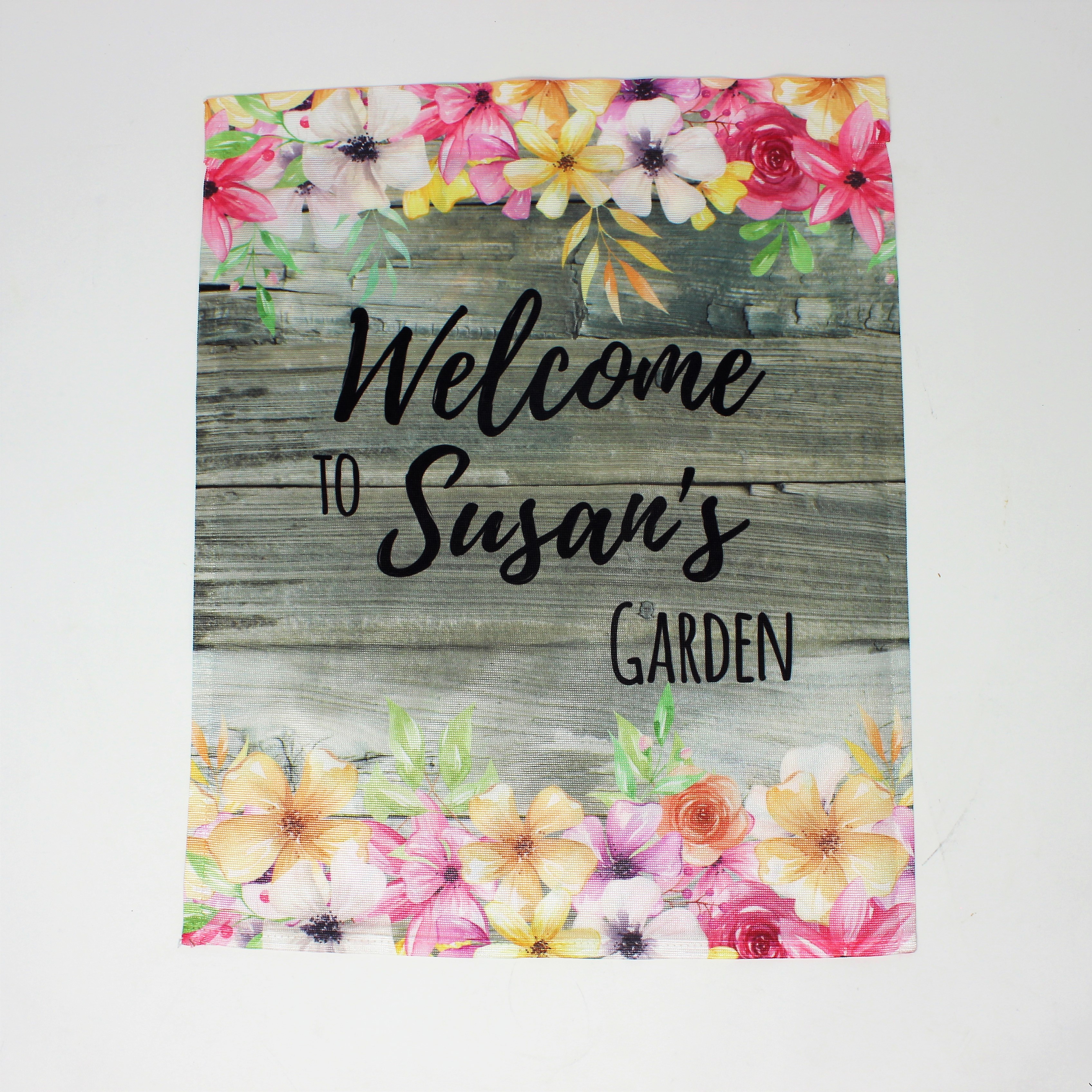Personalized Garden Flag made with sublimation printing