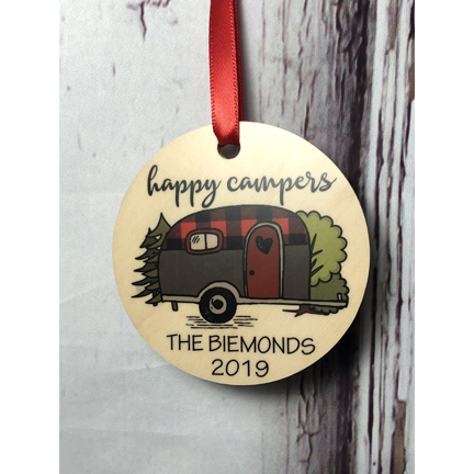 Happy Camper made with sublimation printing