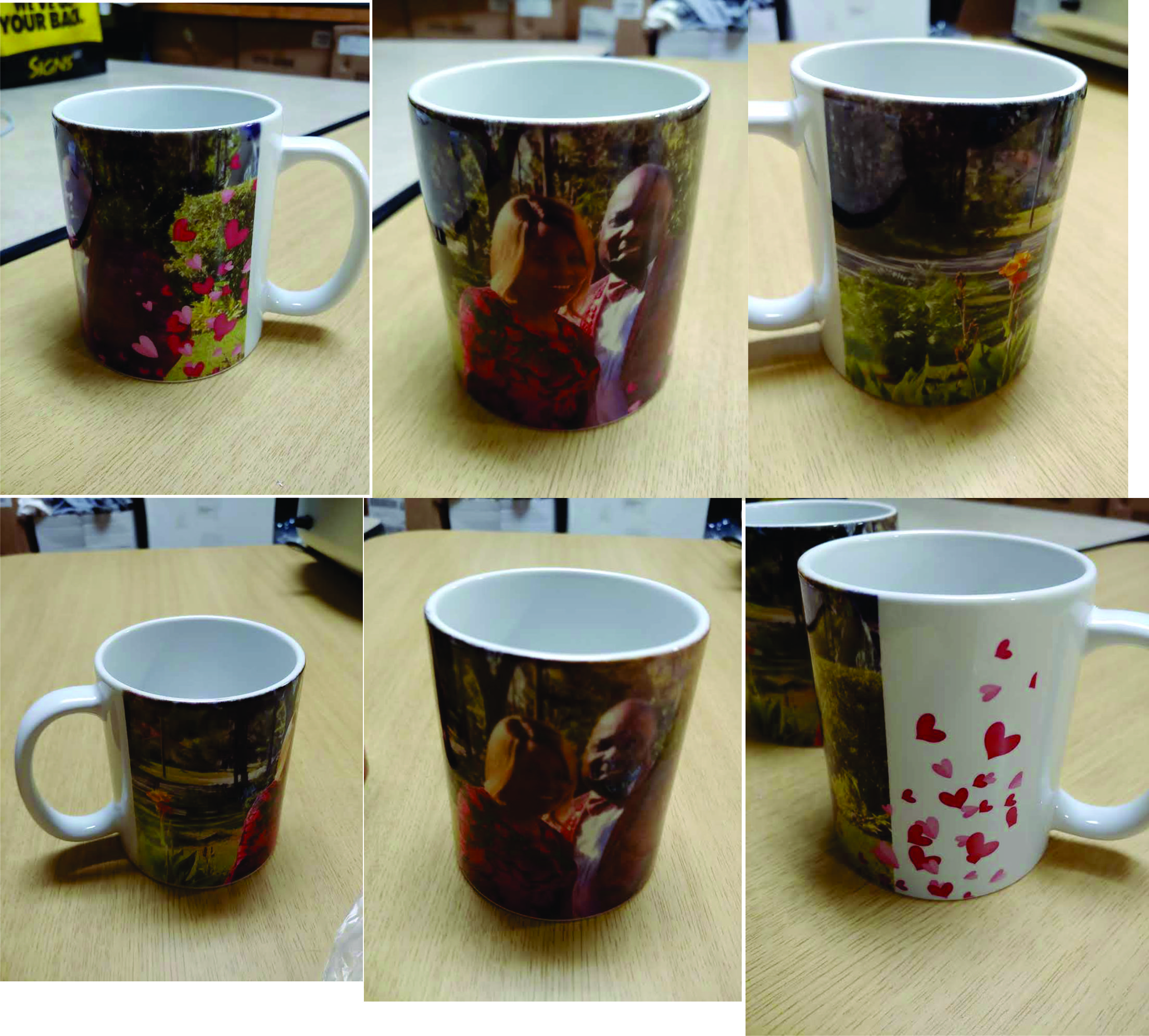 Heart Mug with Picture made with sublimation printing