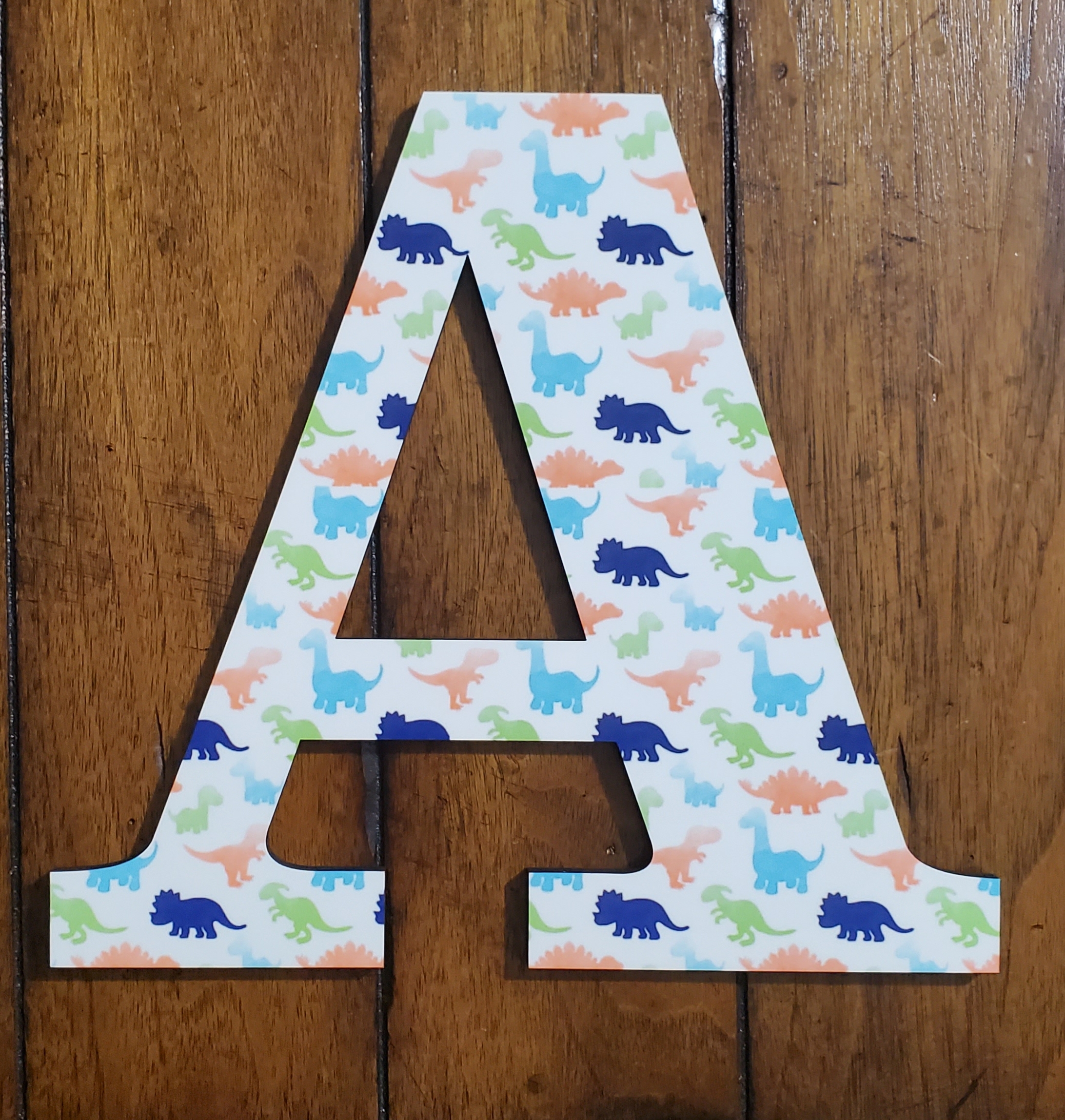 Dinosaur Wall Letter made with sublimation printing