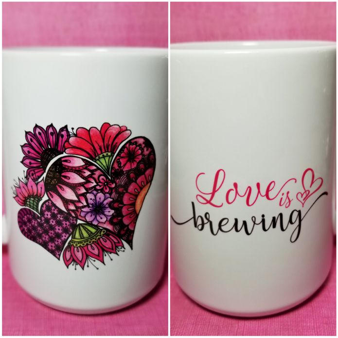 Valentine Mug made with sublimation printing