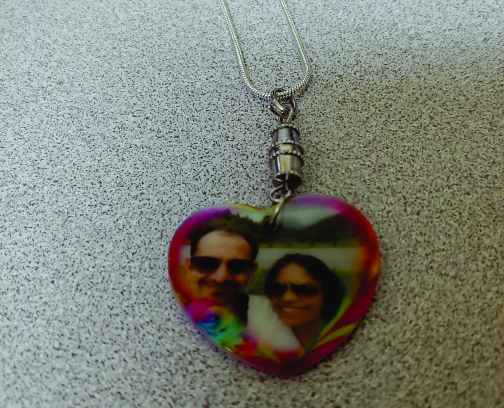Heart Pandent with Picture made with sublimation printing