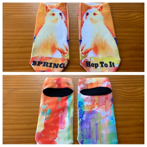 Spring Socks made with sublimation printing