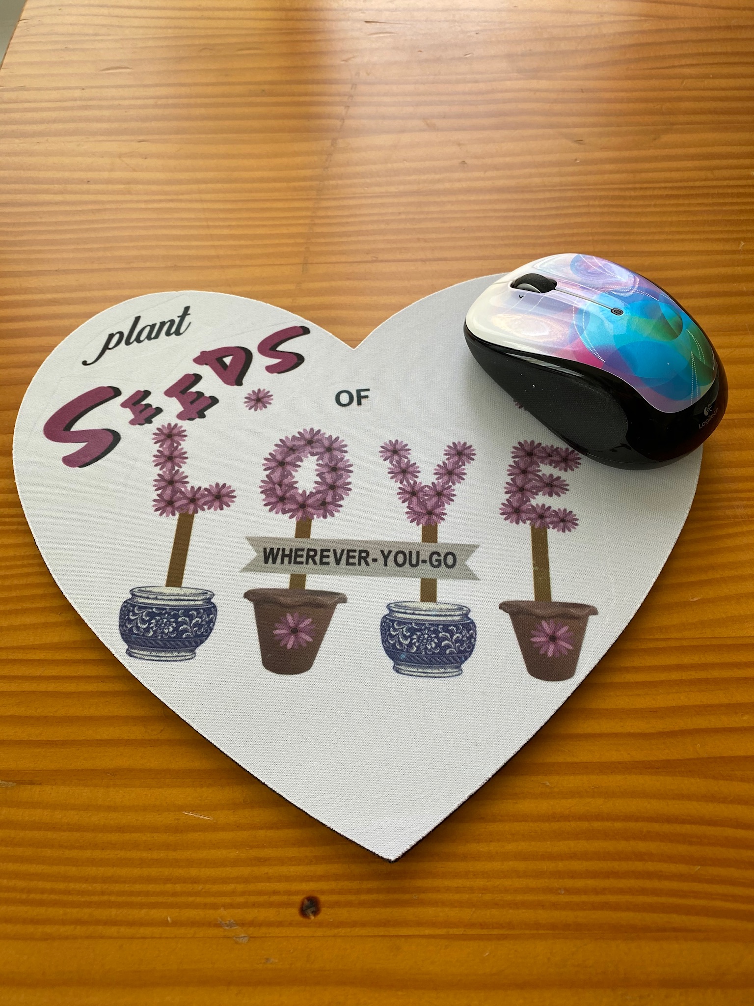Heart Mousepad made with sublimation printing