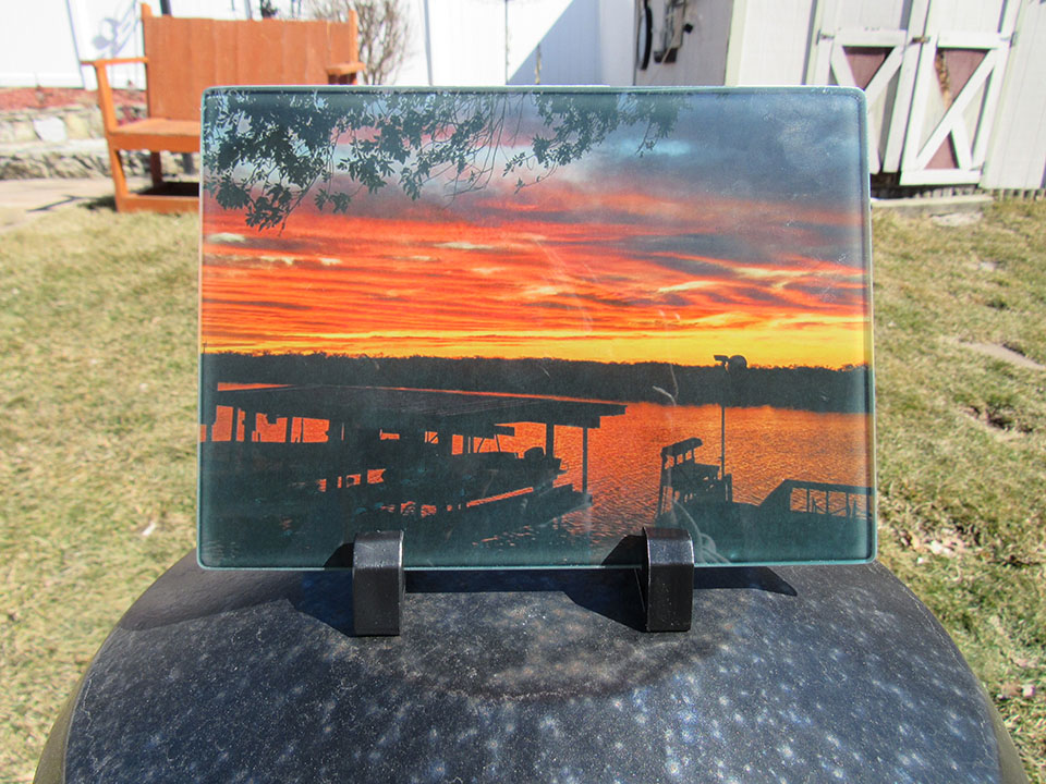 Colorlyte glass photo made with sublimation printing