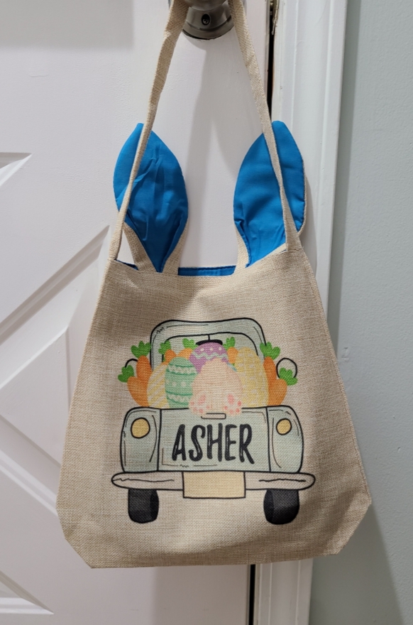 Easter bag made with sublimation printing