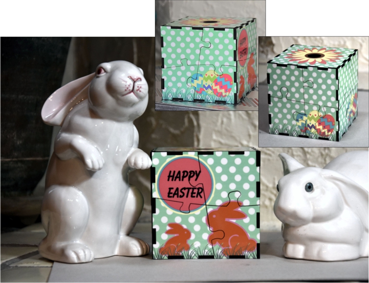 Spring Contest - Easter Puzzle Treat box, Conde design on Unisub sheet made with sublimation printing