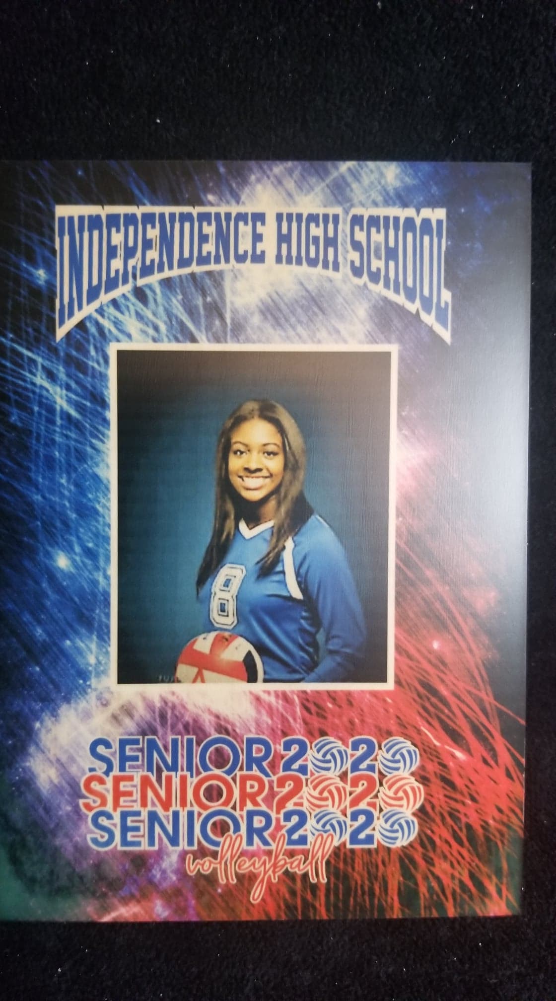 Senior Volleyball photo made with sublimation printing