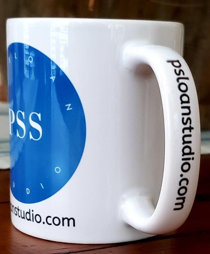 P. Sloan Studio Branding Mug made with sublimation printing