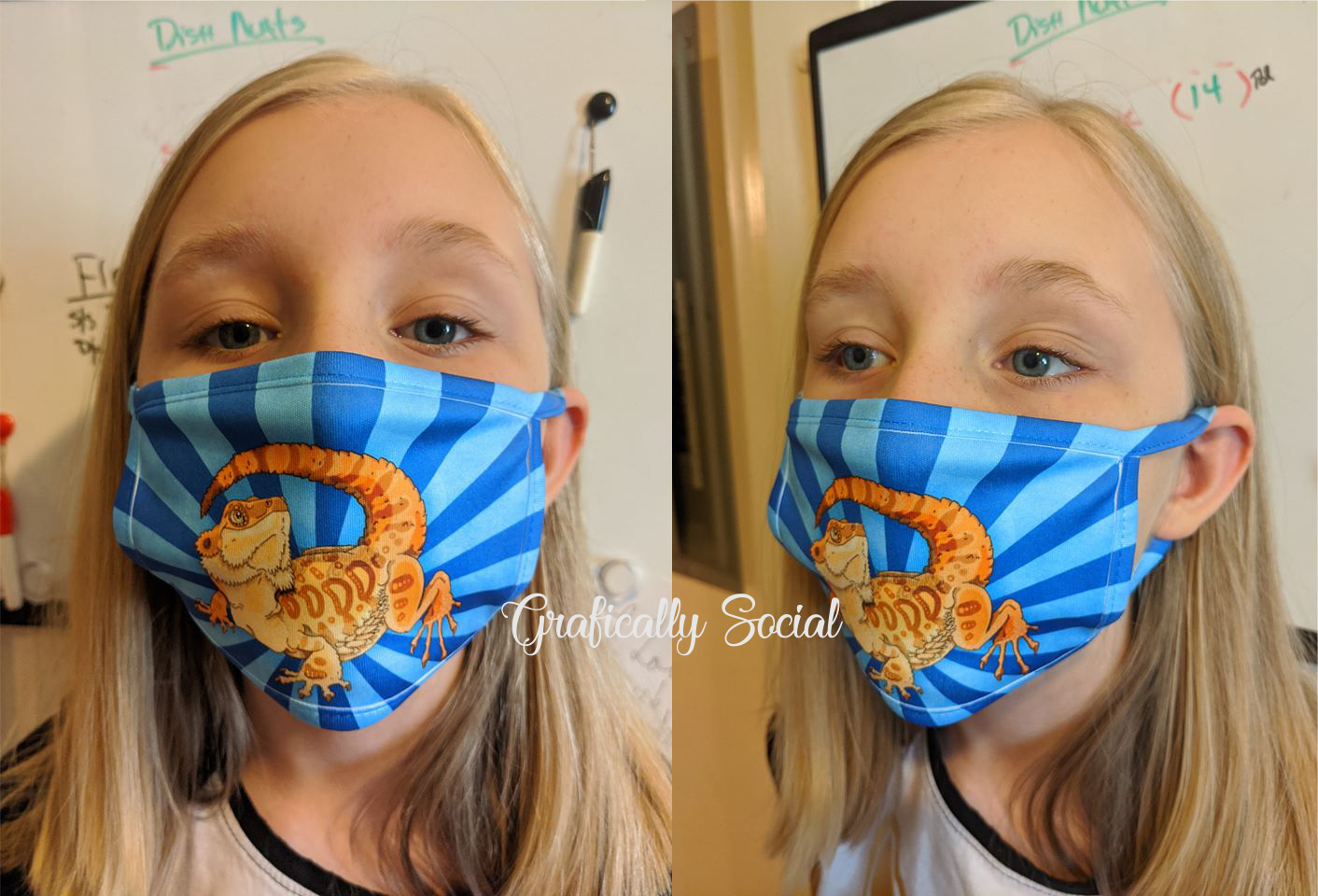 Granddaughter's Mask made with sublimation printing