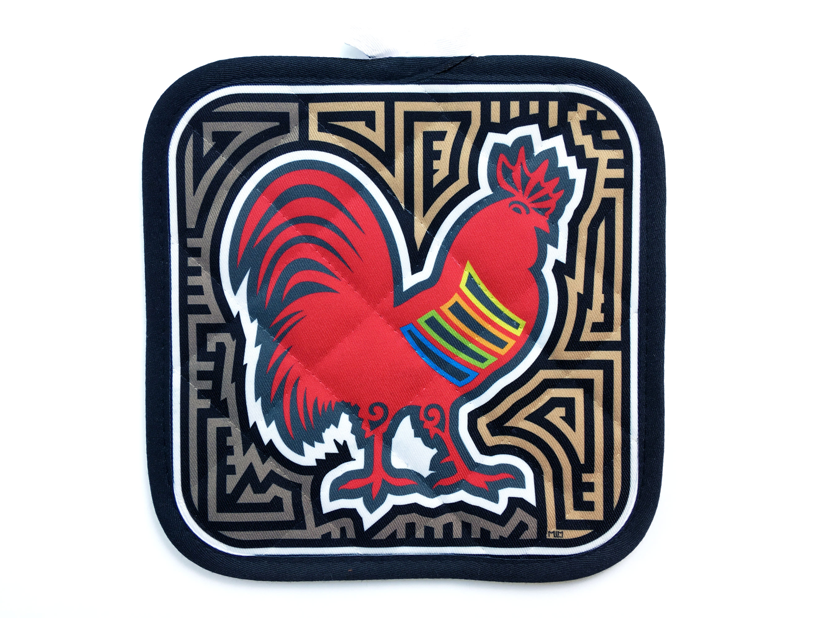 Red Rooster Pot Holder made with sublimation printing