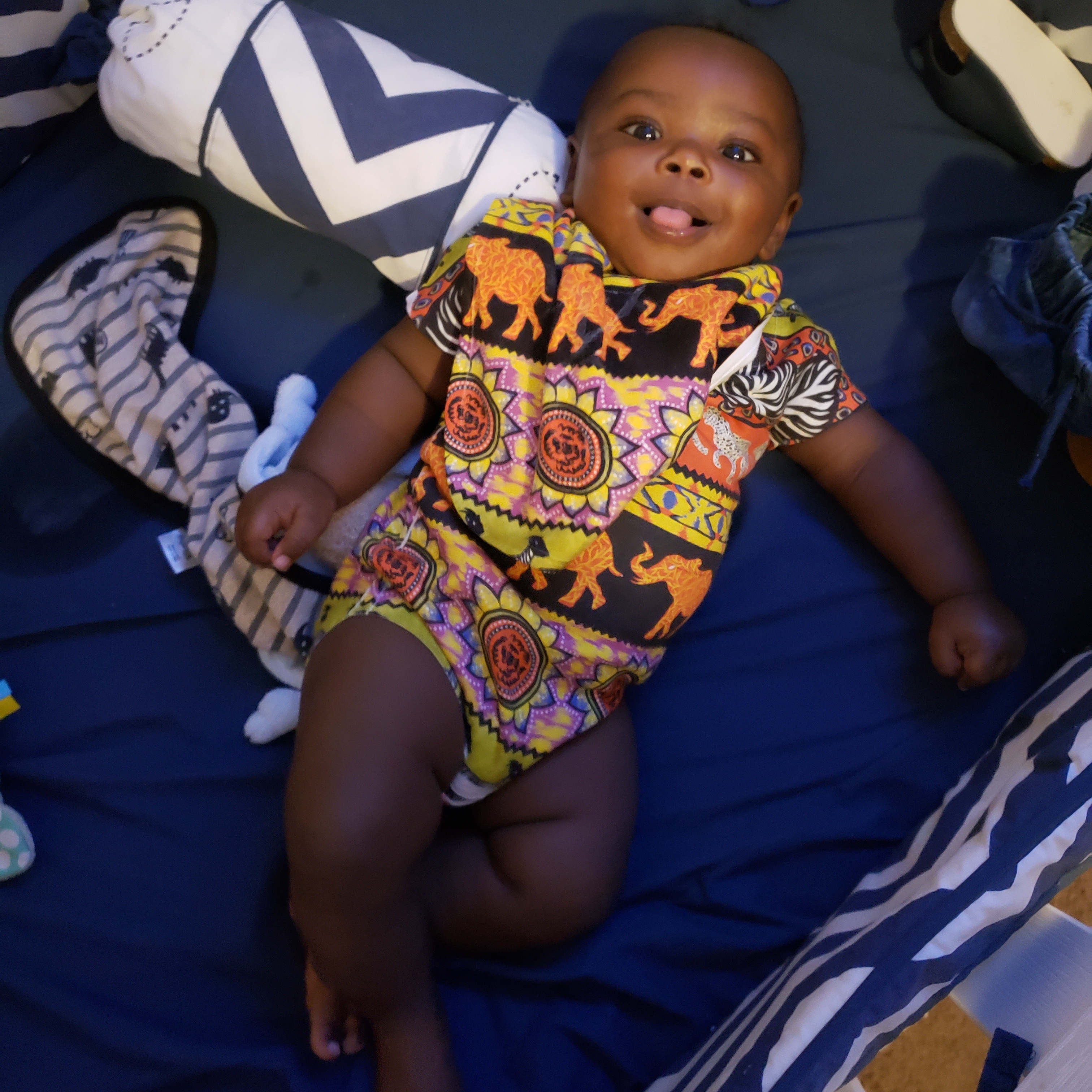 AFRICAN PRINT BABY ONSIE made with sublimation printing
