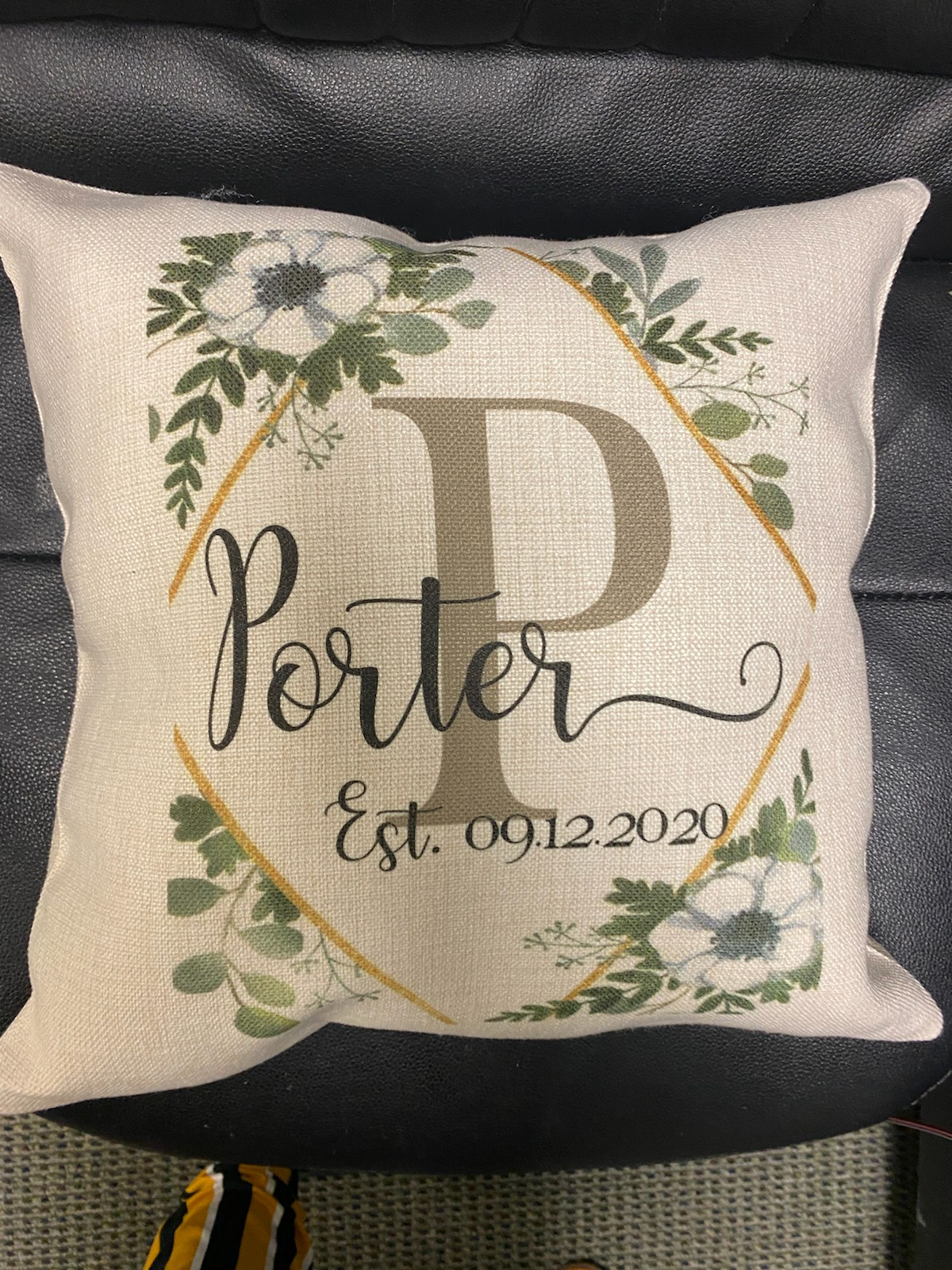 Established Pillow made with sublimation printing
