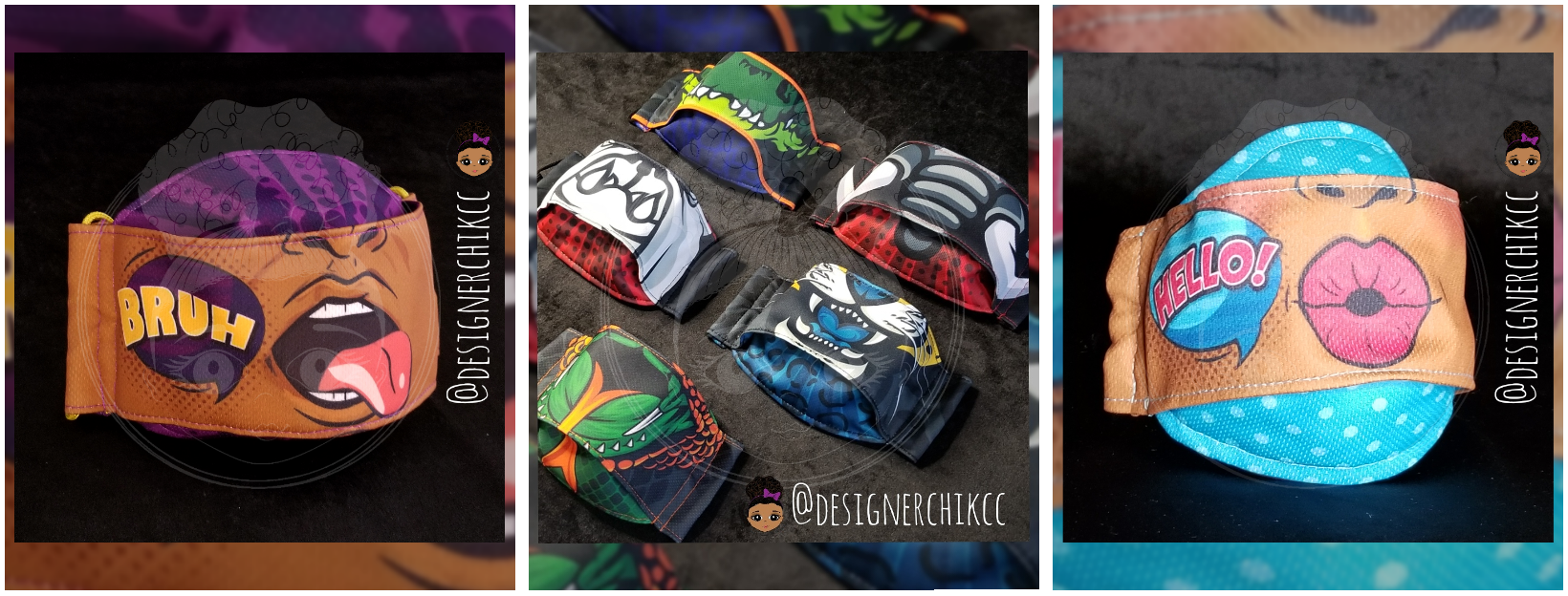 Custom Face Masks (Quarterly Contest) made with sublimation printing