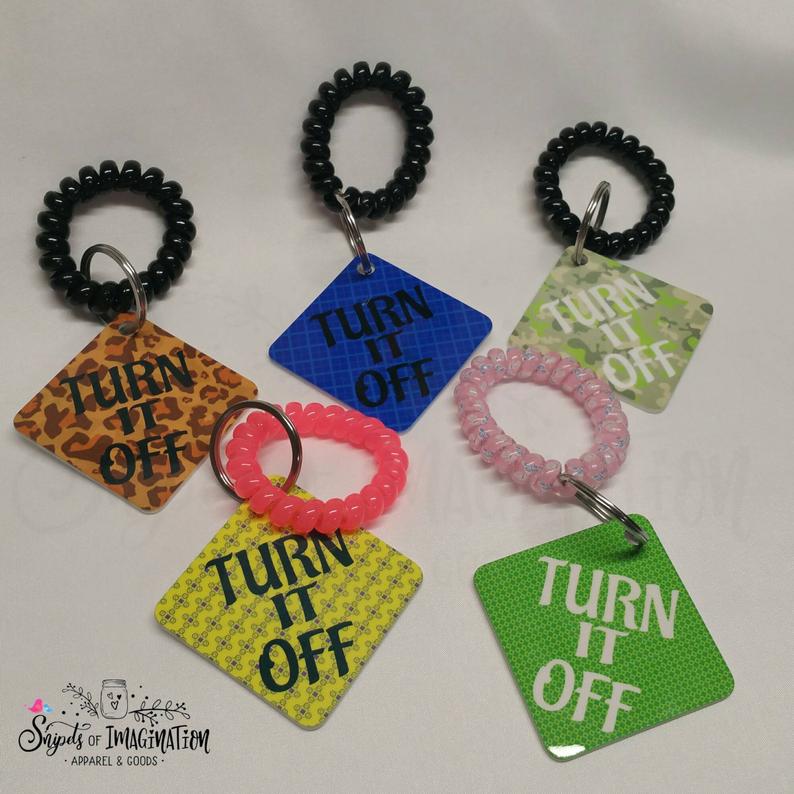 Turn It Off Reminder Bracelet made with sublimation printing