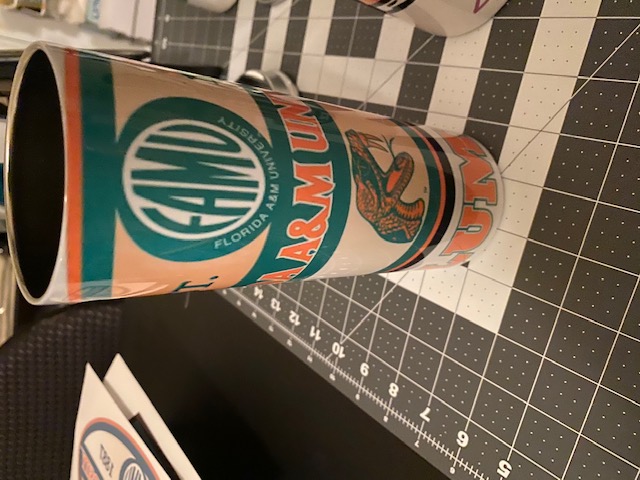 FAMU College Tumbler made with sublimation printing