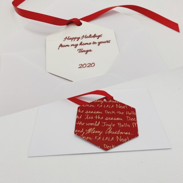 Holiday Card/Ornaments made with sublimation printing