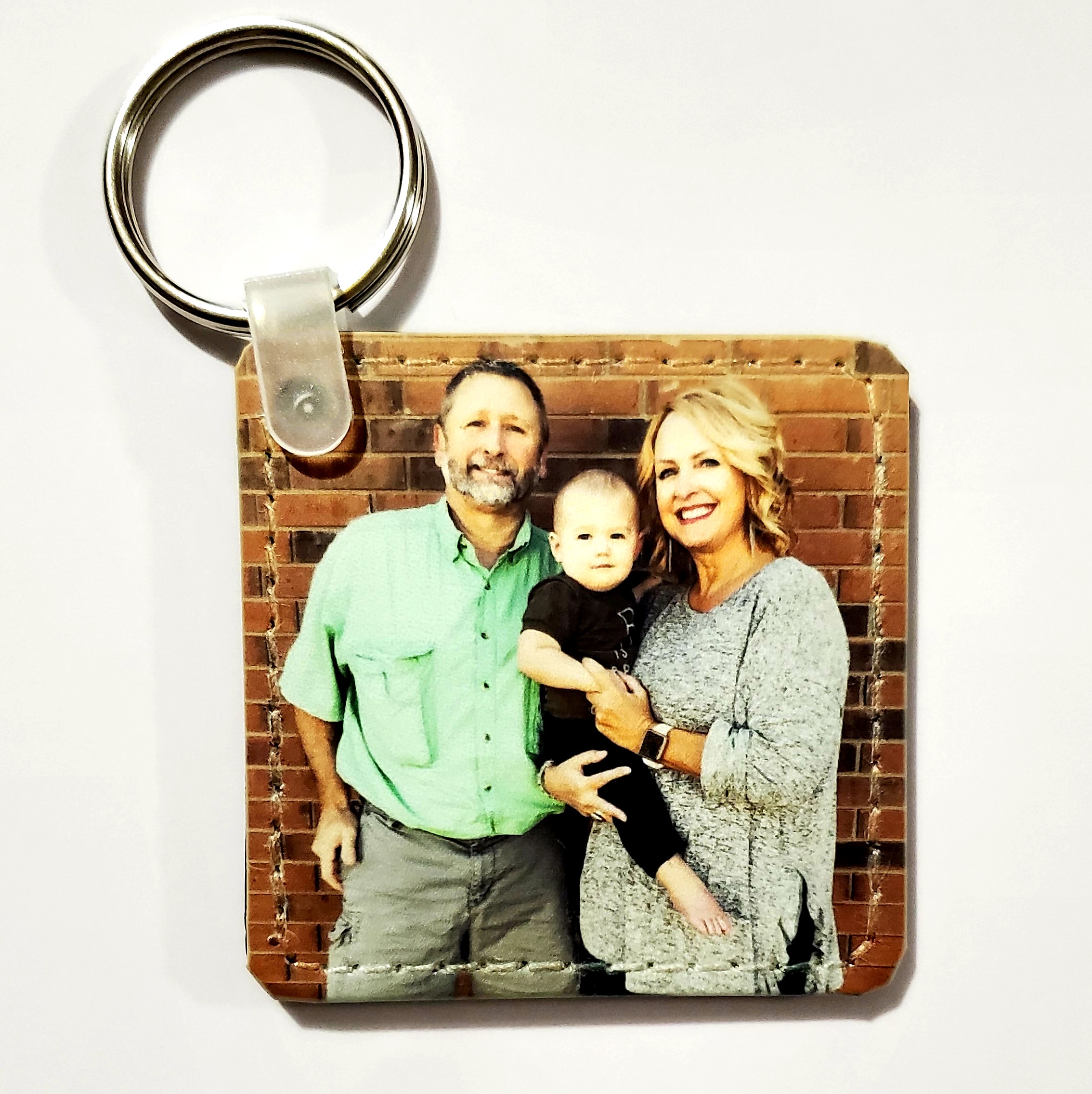 Leather Photo Key Chain made with sublimation printing