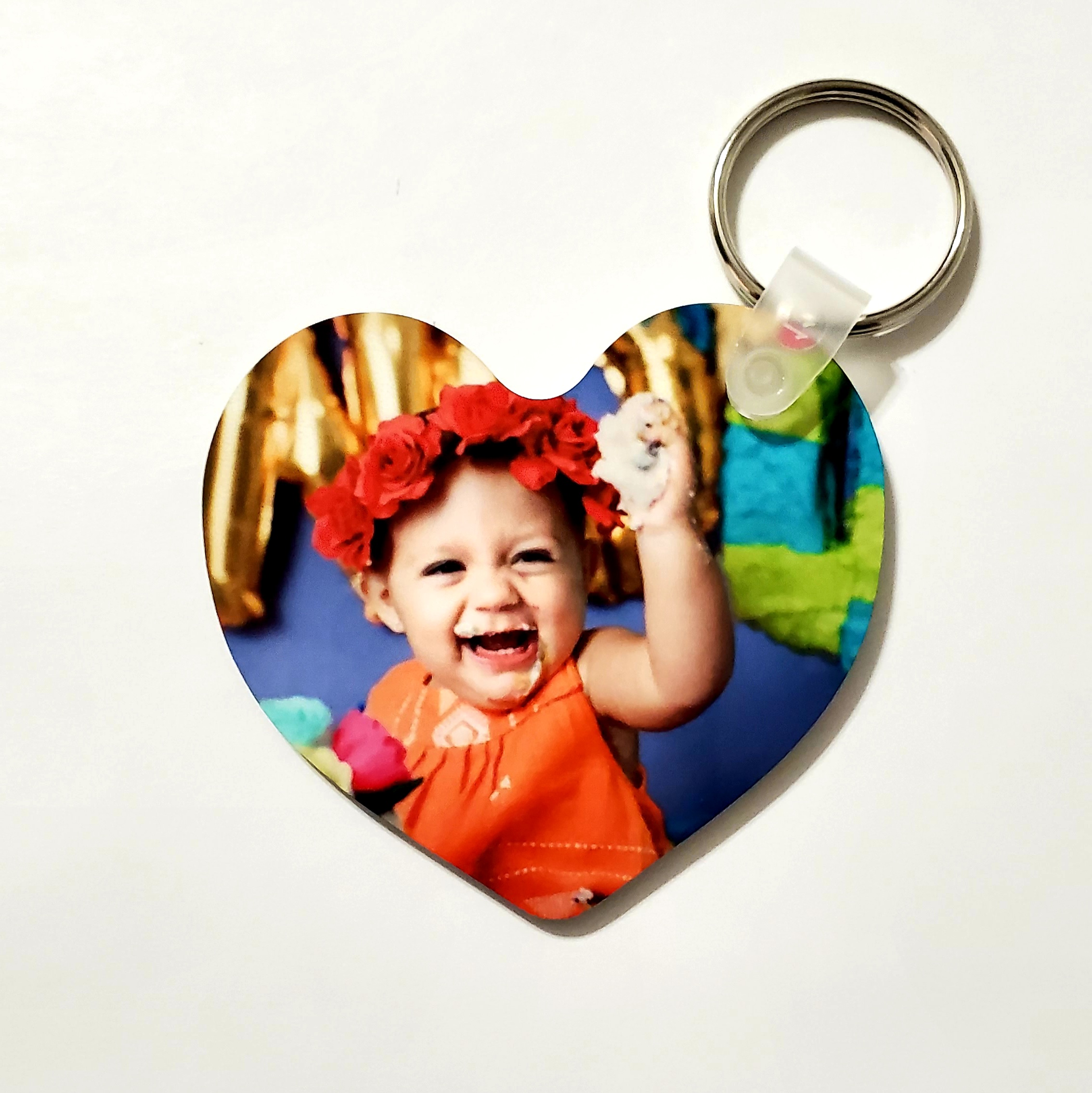 Heart Key Chain made with sublimation printing