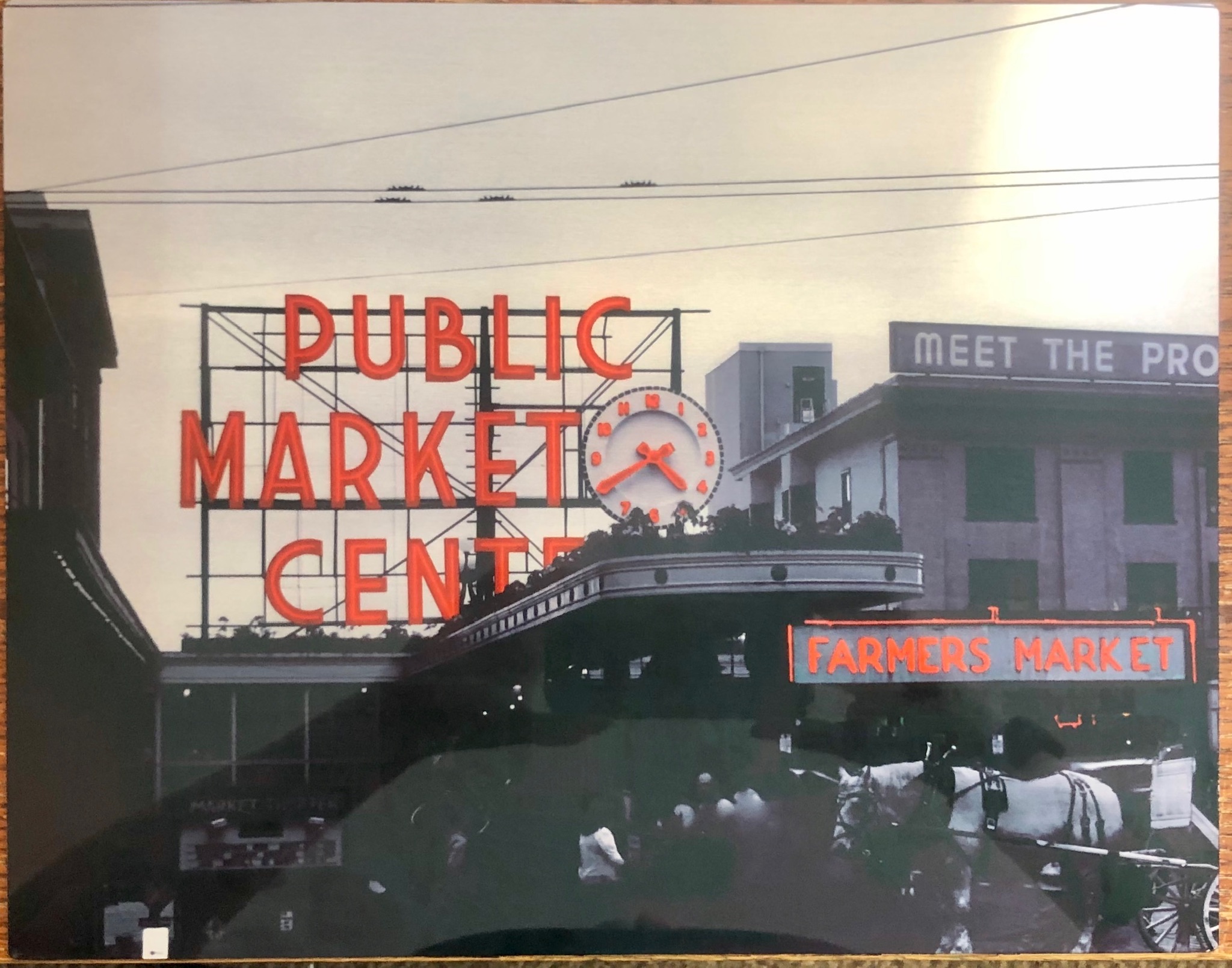 Pike Place Market selective color made with sublimation printing