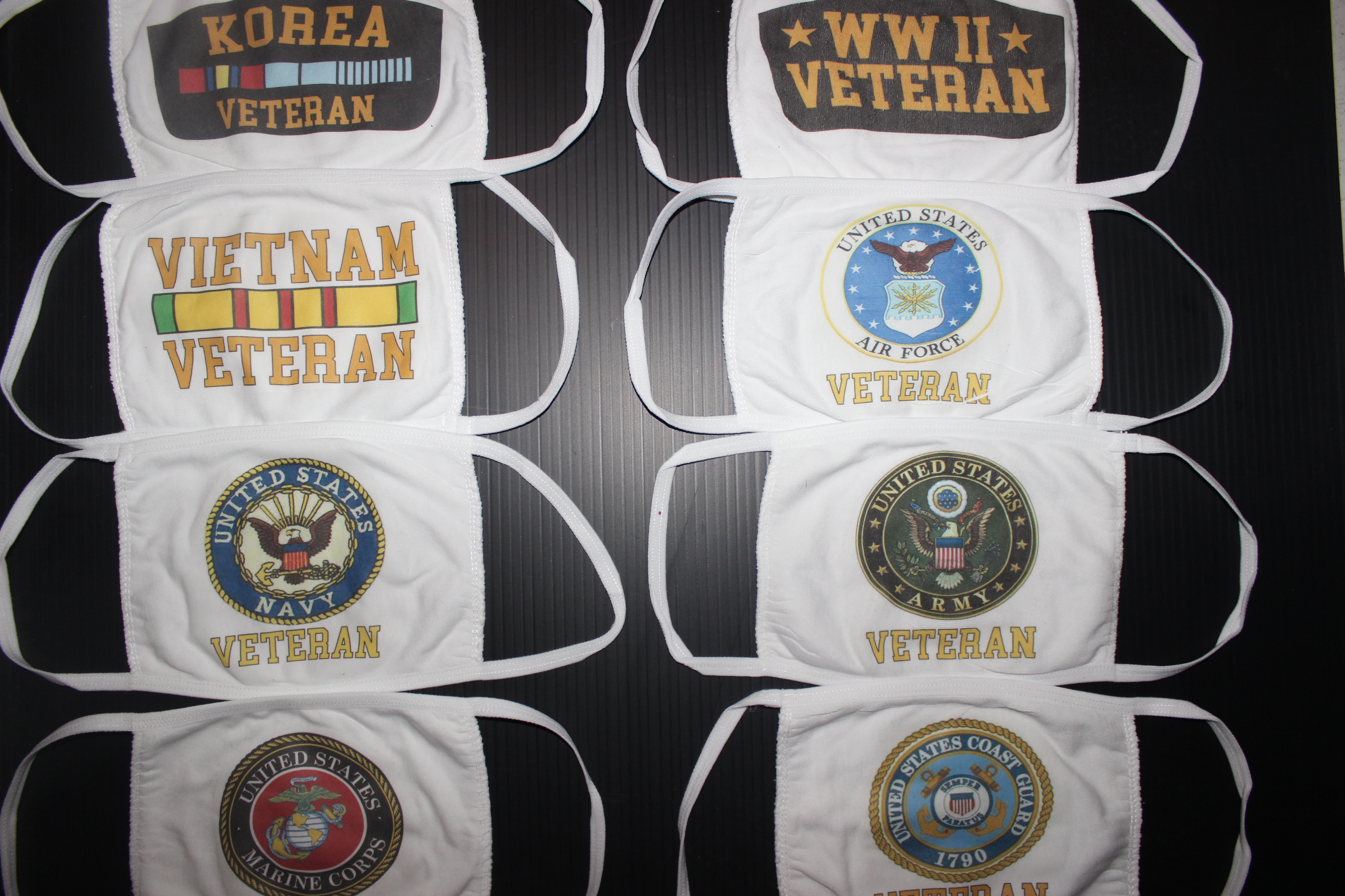 Veteran mask made with sublimation printing