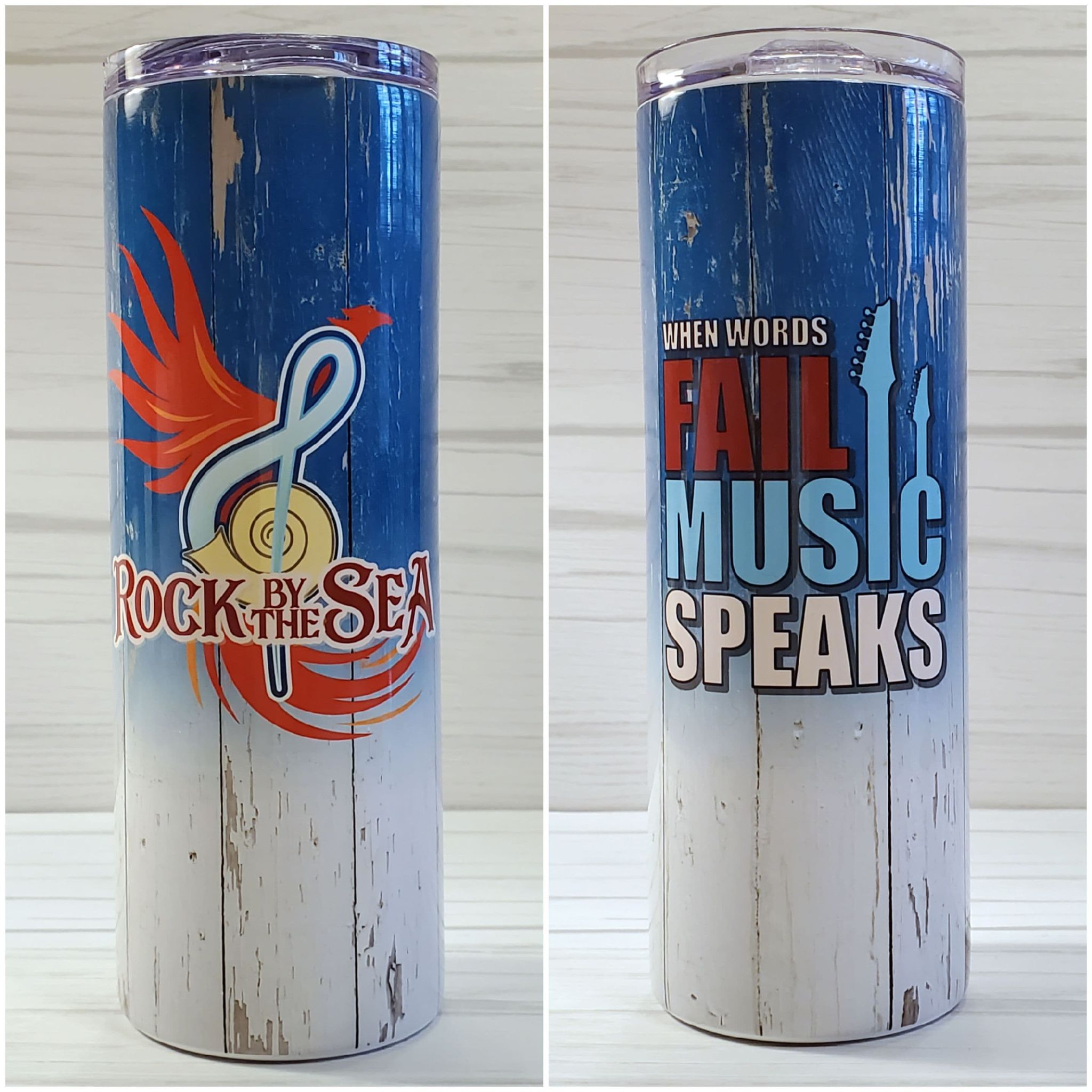 Music Festival Skinny Tumbler made with sublimation printing