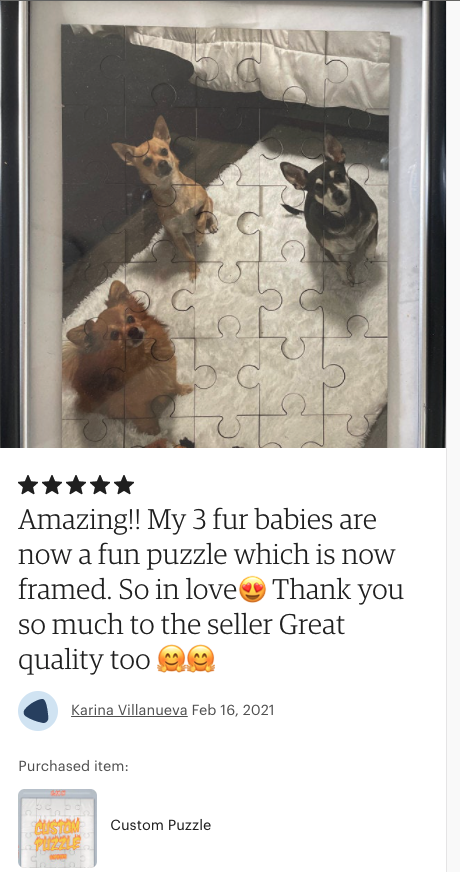 Dog Puzzle <3 made with sublimation printing