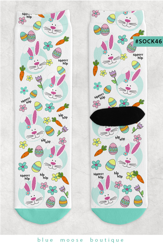 EASTER SOCKS made with sublimation printing