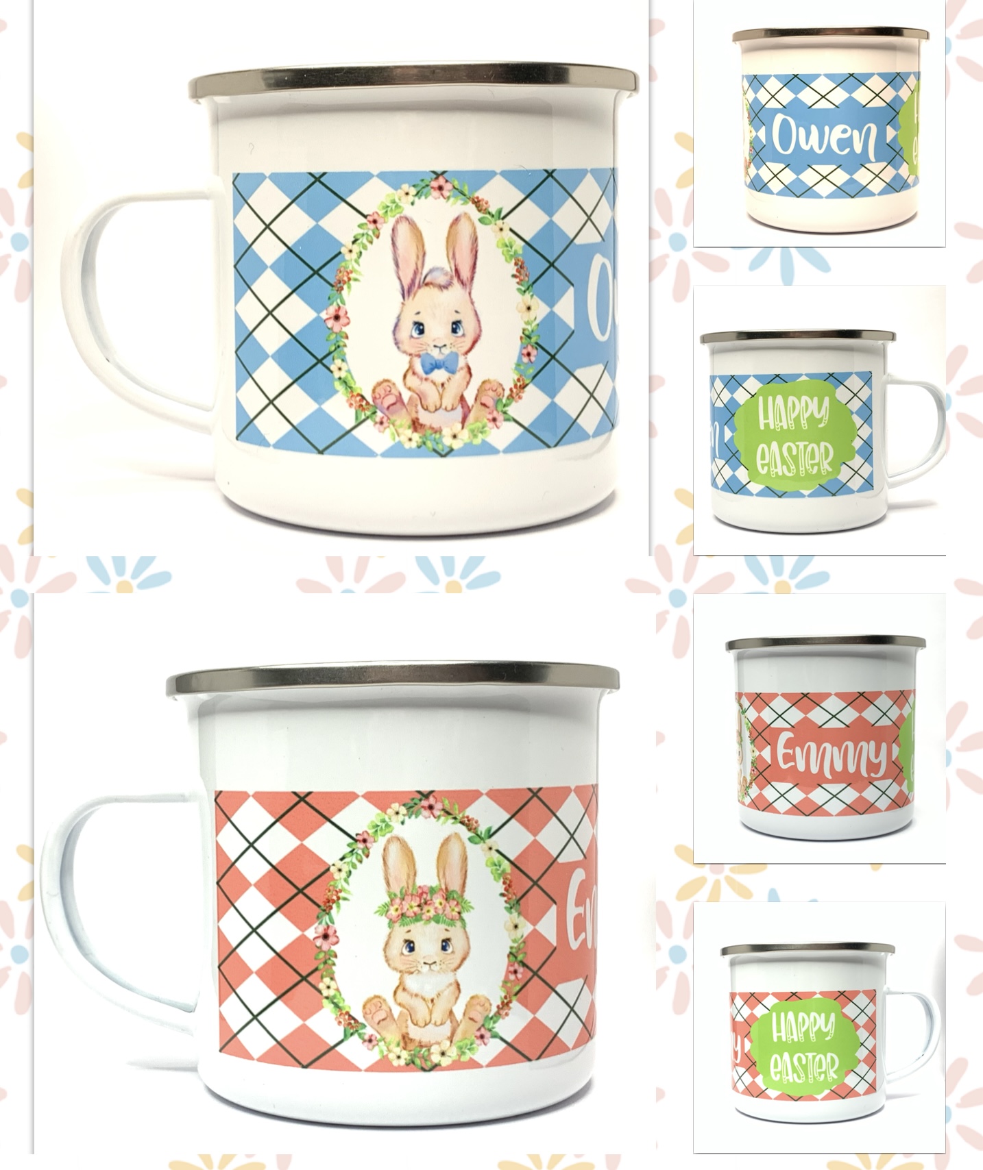 Personalized Easter Camp Mug made with sublimation printing