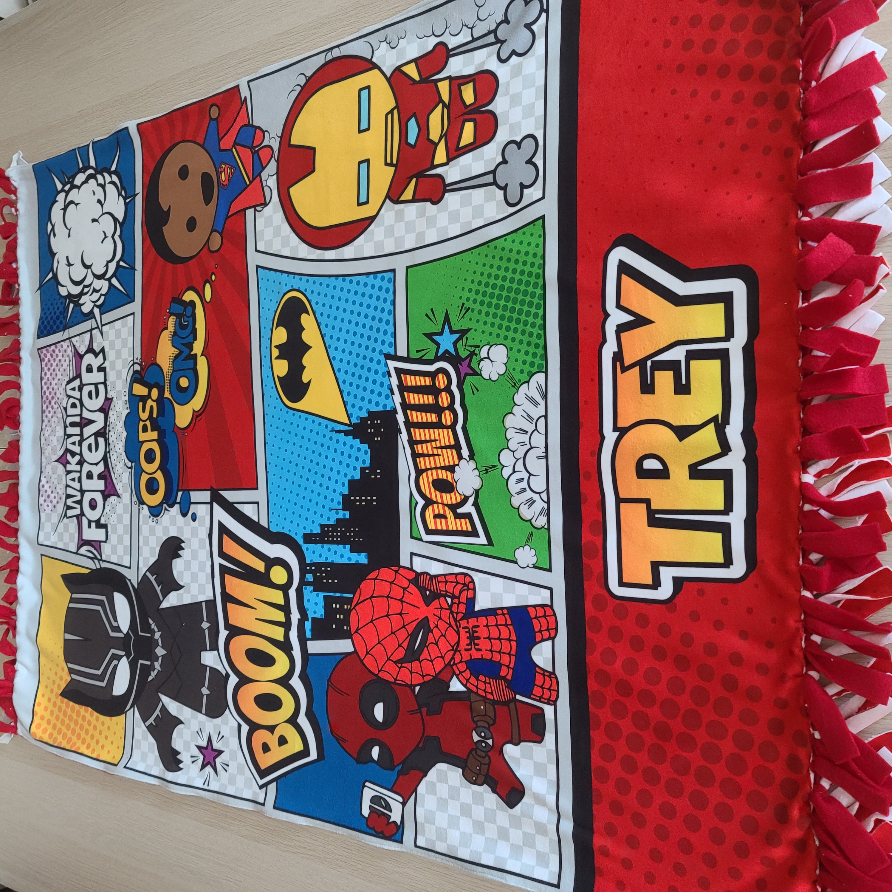 Baby Superhero Throw Blanket (Quarterly Contest) made with sublimation printing