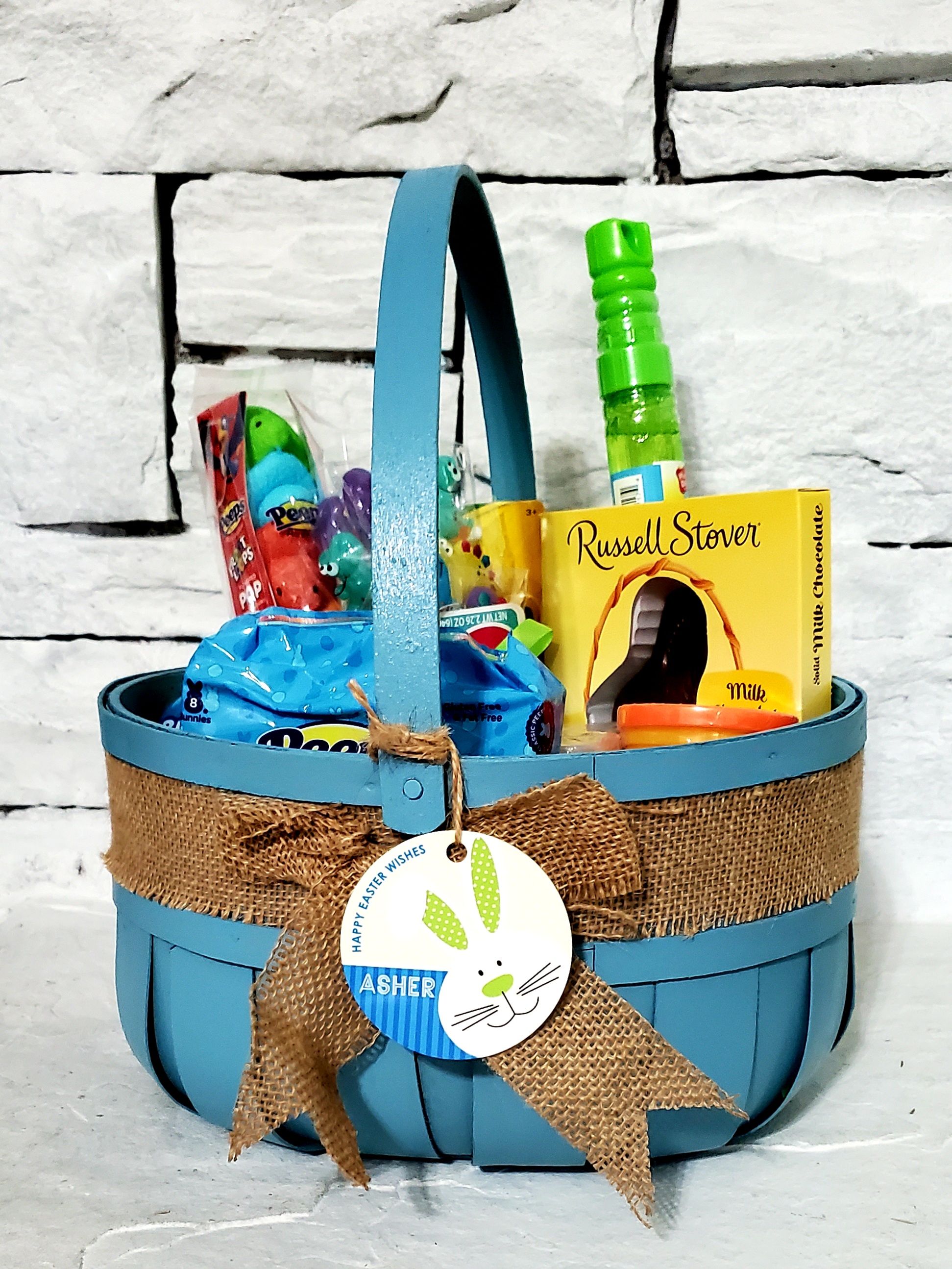 Easter Basket Tag made with sublimation printing
