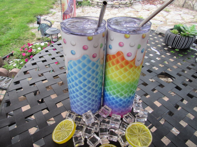 Summer Tumblers made with sublimation printing