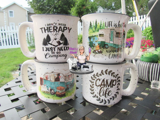Camp Mugs made with sublimation printing