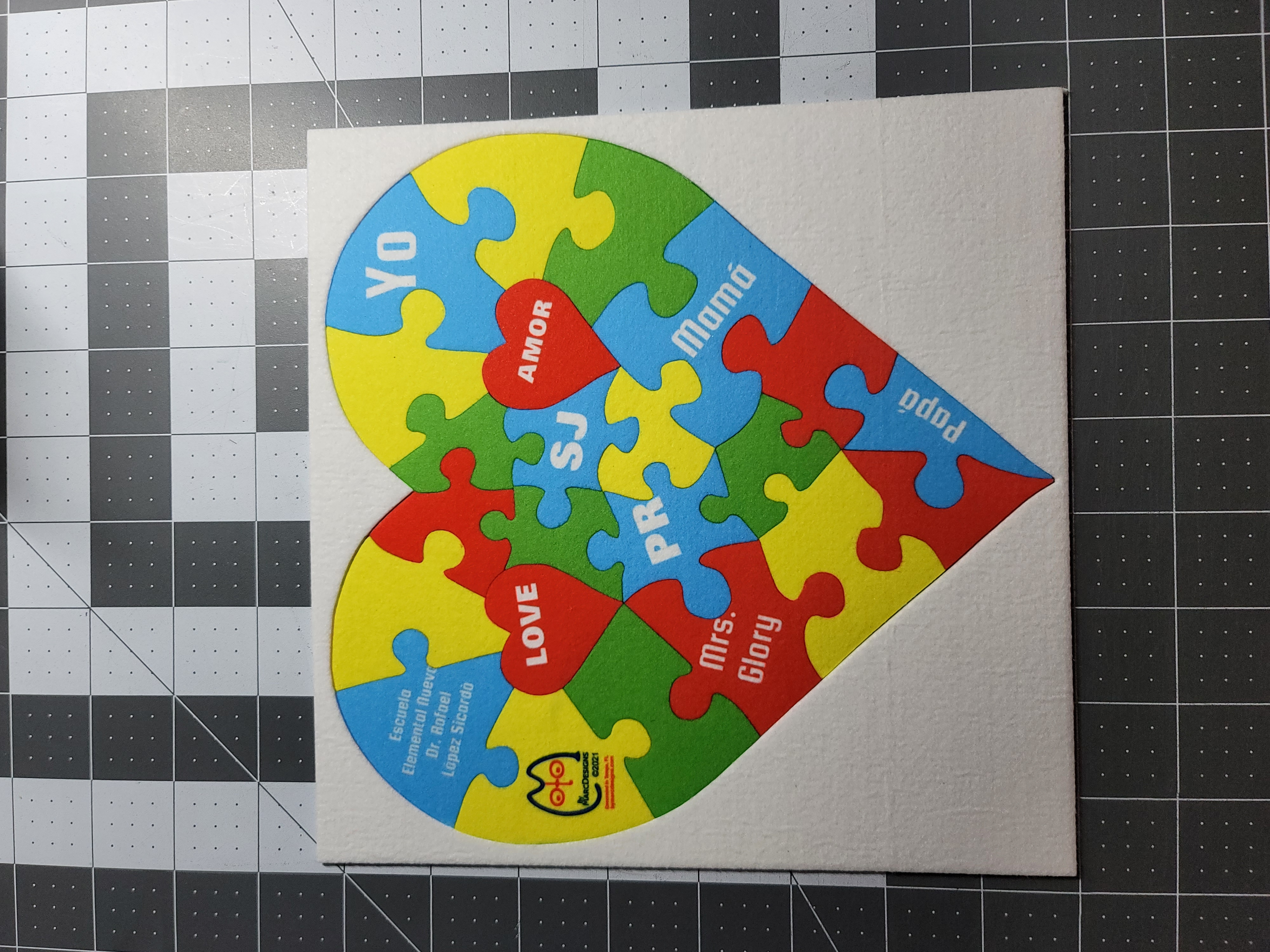 Autism is Colorful made with sublimation printing