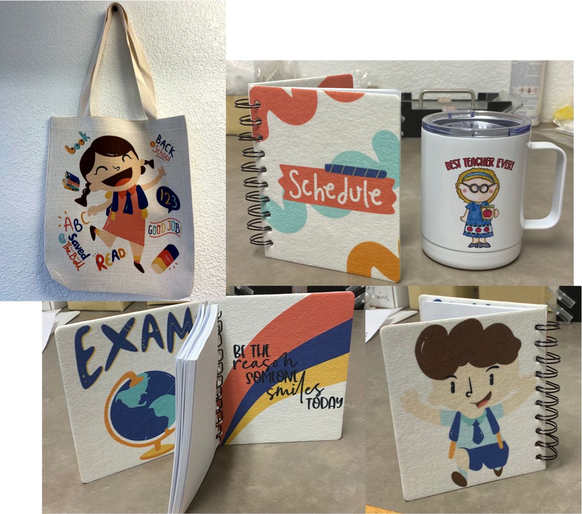 Back to School made with sublimation printing