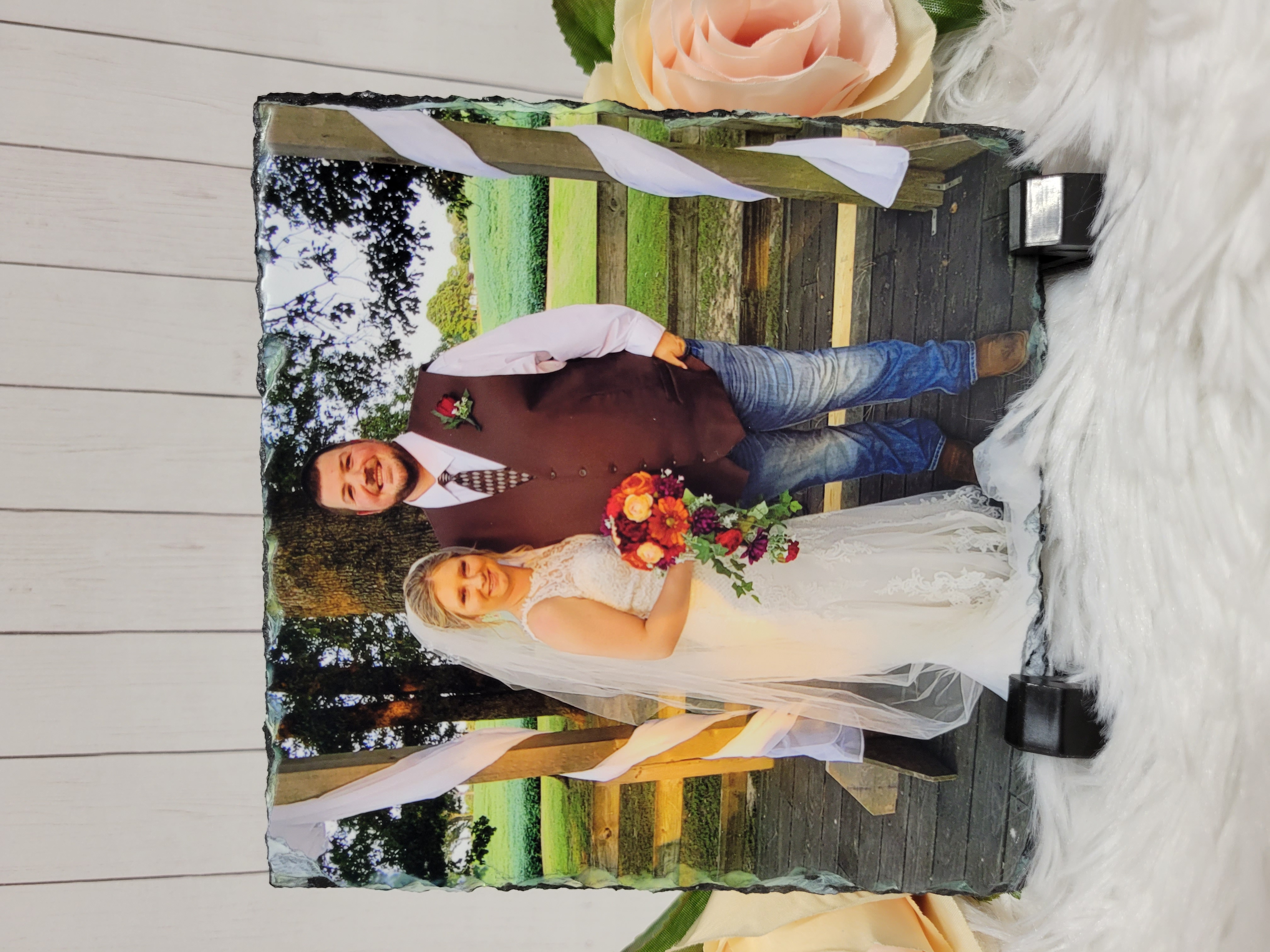Picture Perfect Wedding made with sublimation printing