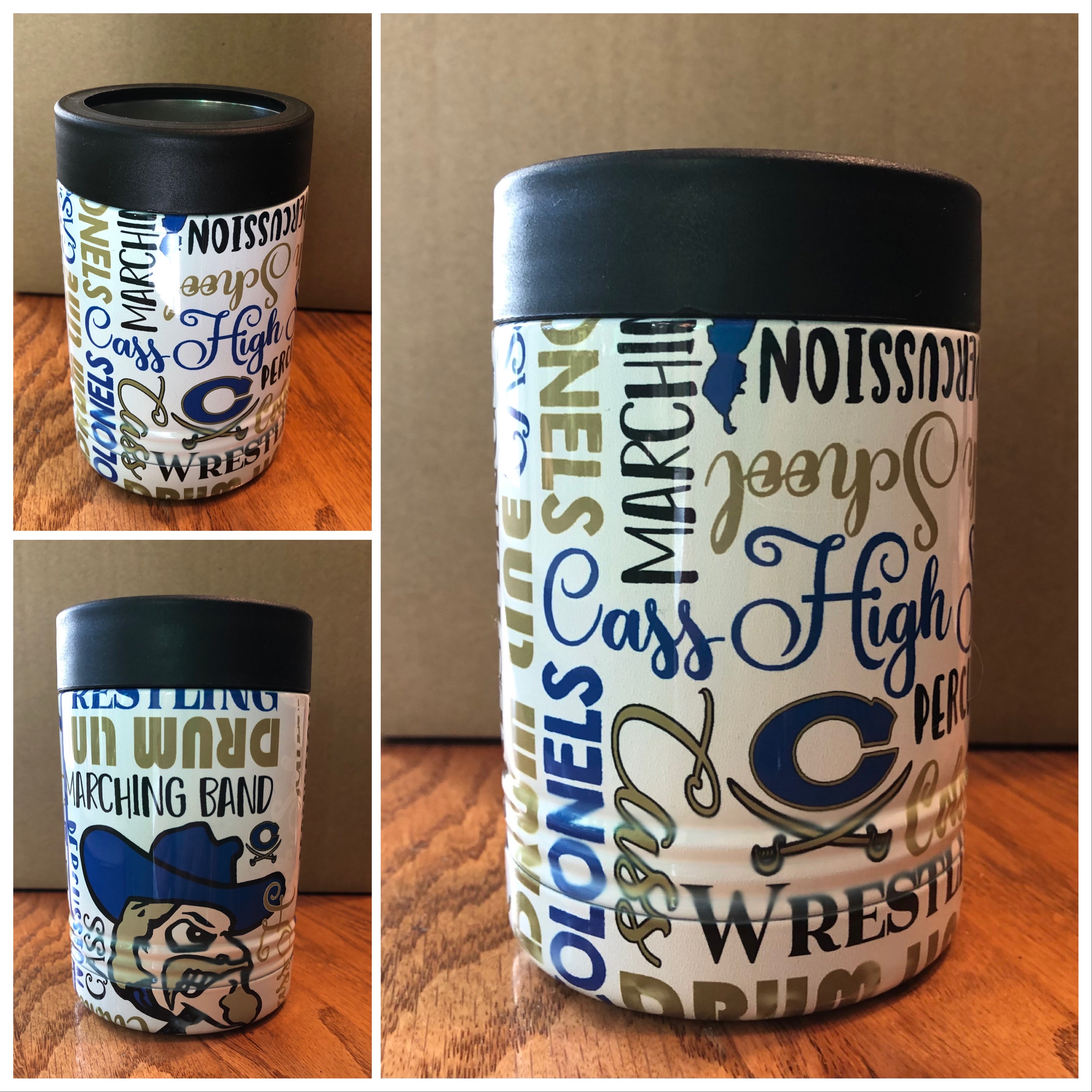 School Spirit Hugger made with sublimation printing