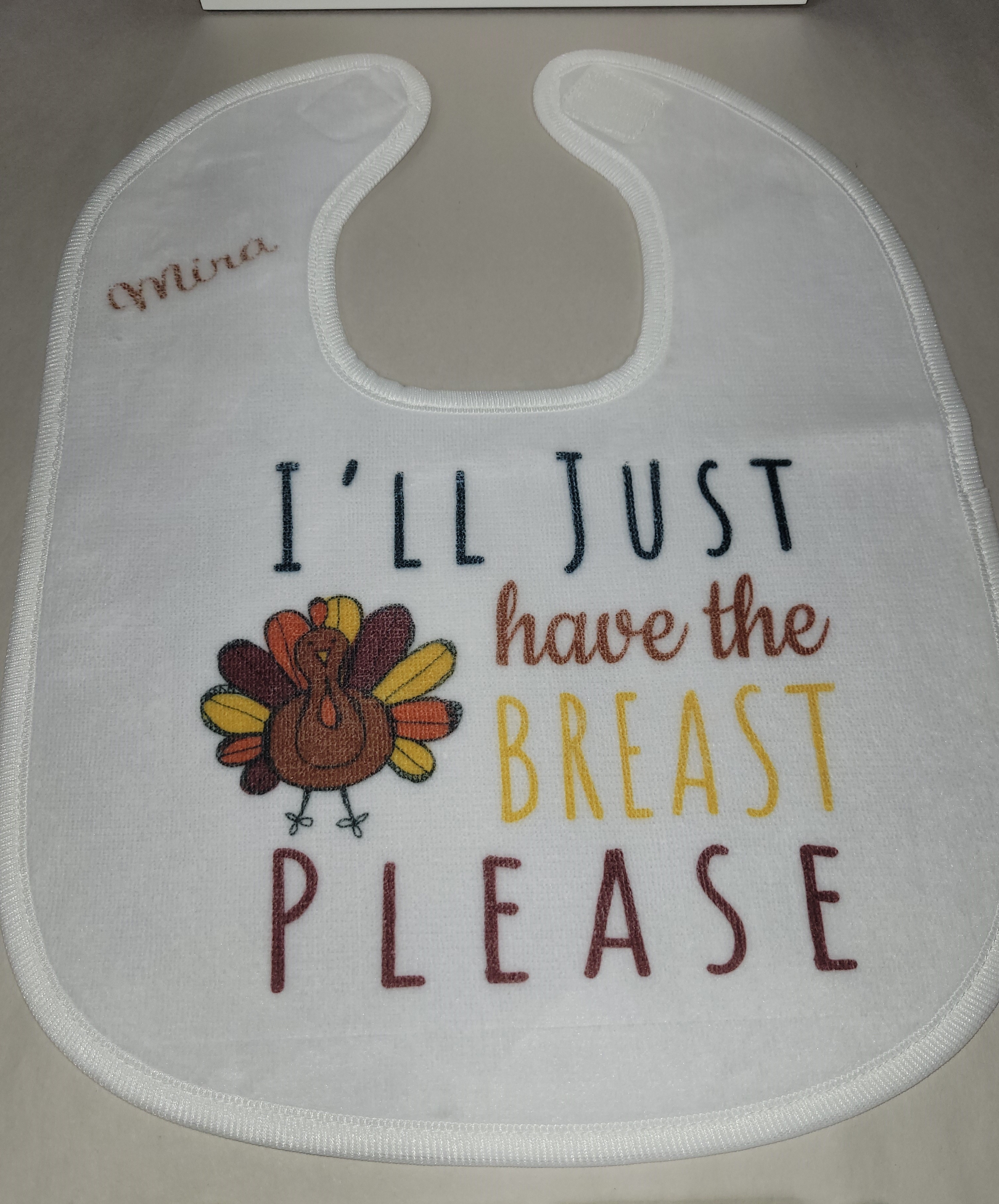 Baby Bib made with sublimation printing