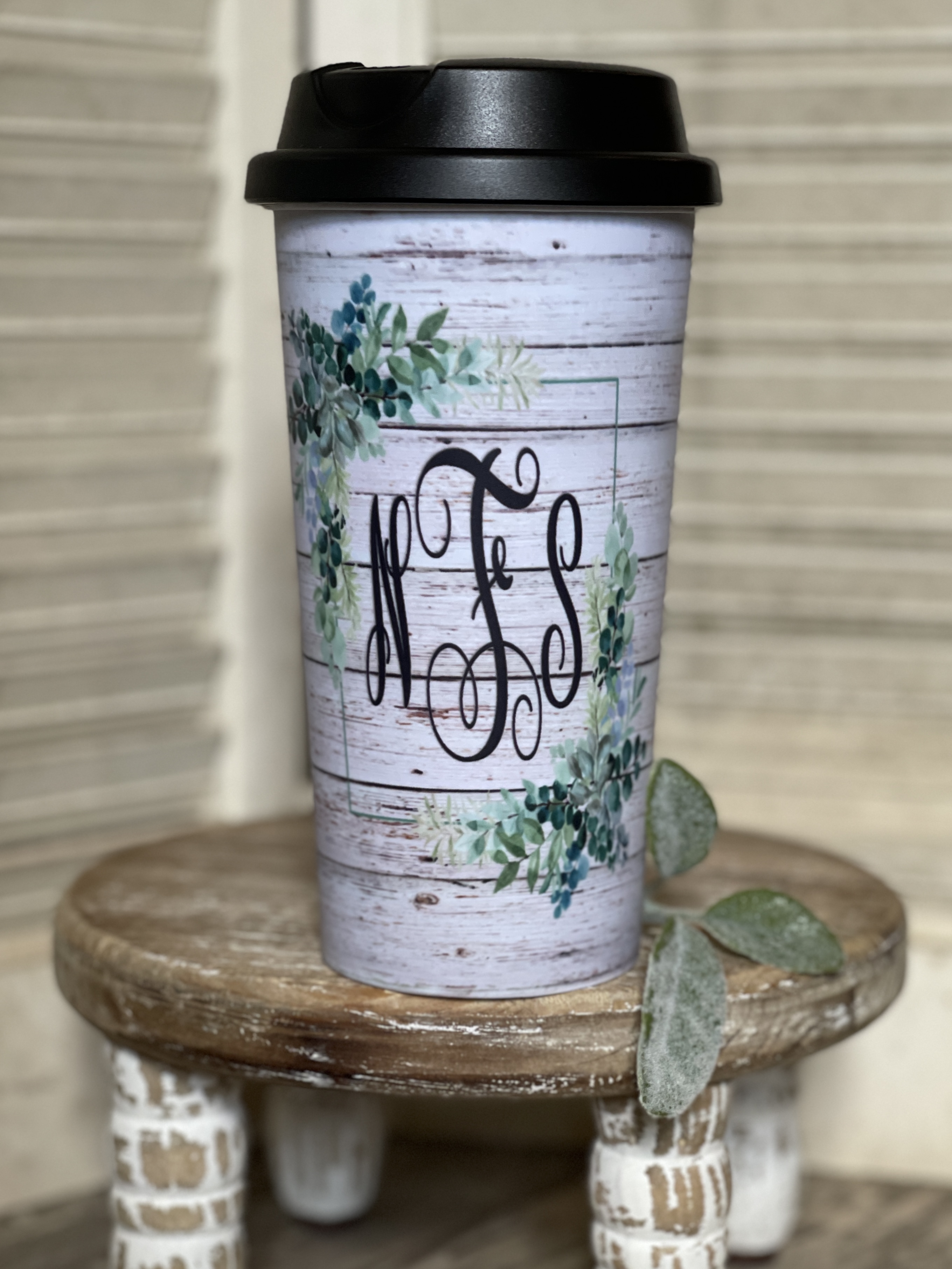 Monogrammed Tumbler made with sublimation printing