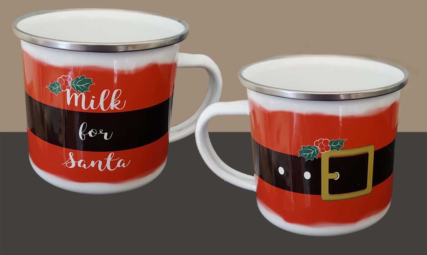 Santa's Milk cup made with sublimation printing