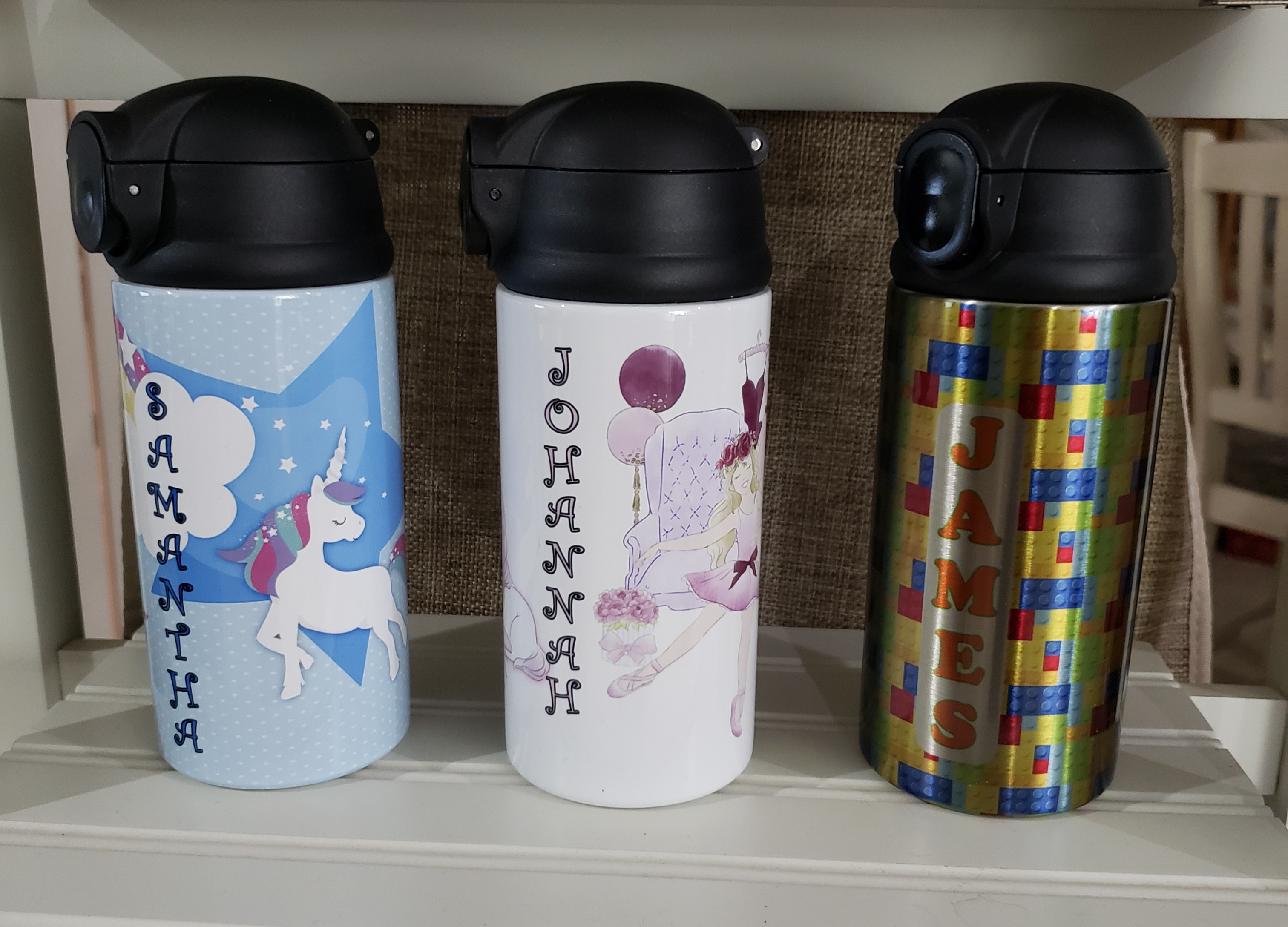 Toddler tumblers made with sublimation printing
