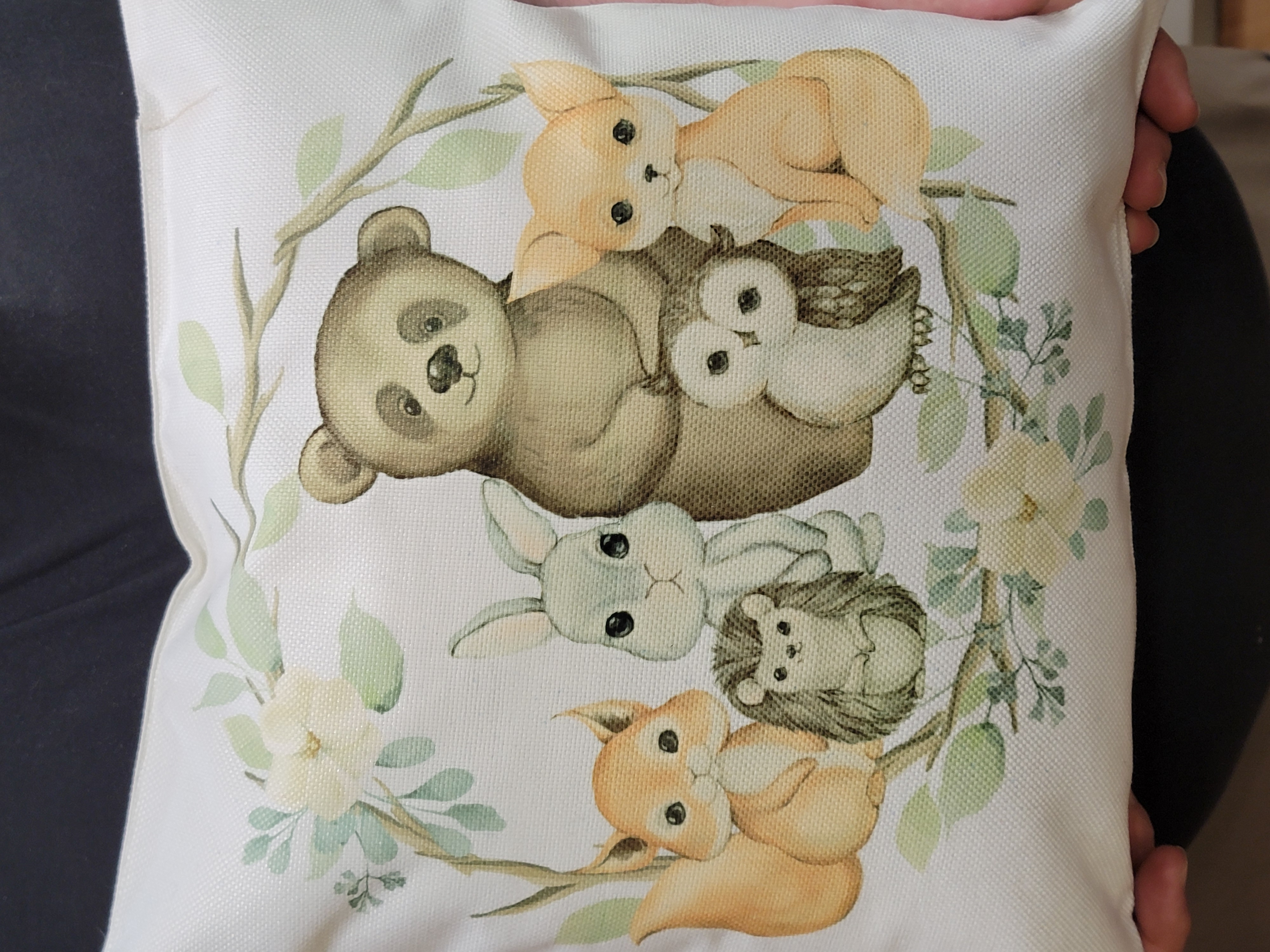 Pocket Pillow for Baby made with sublimation printing