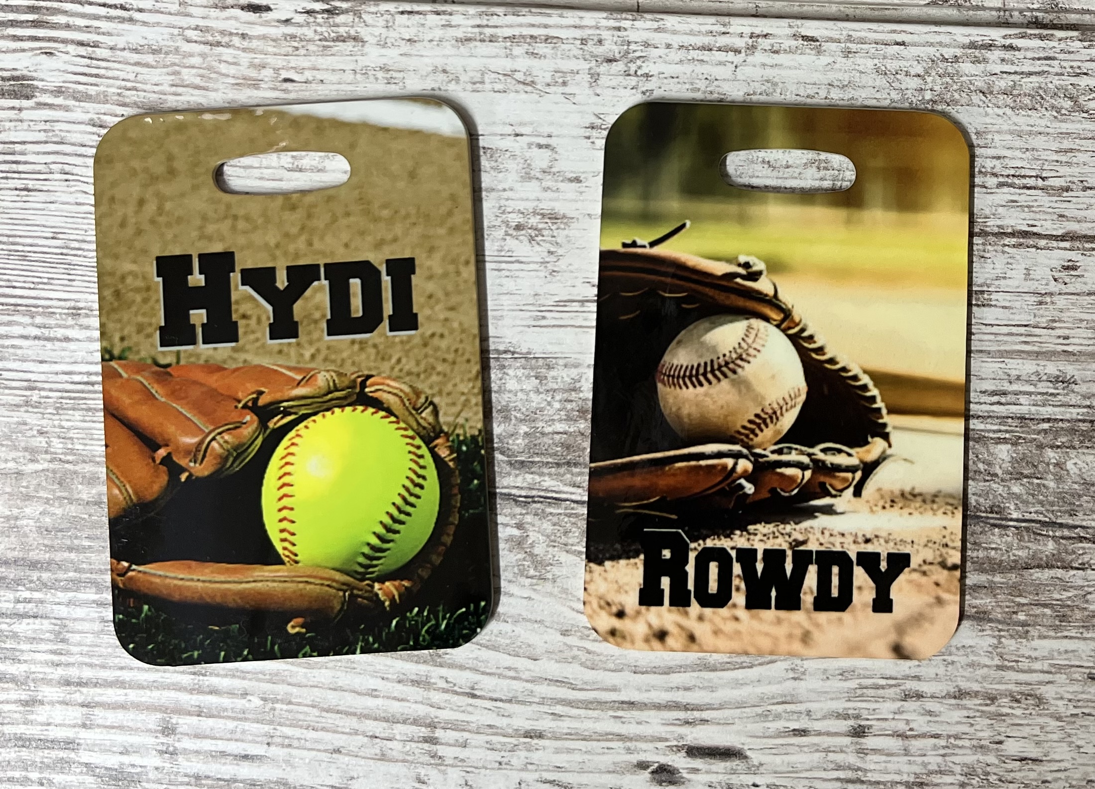 Bag Tags for sports bags made with sublimation printing