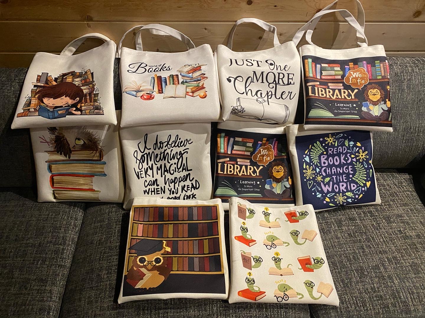 Book Bags made with sublimation printing