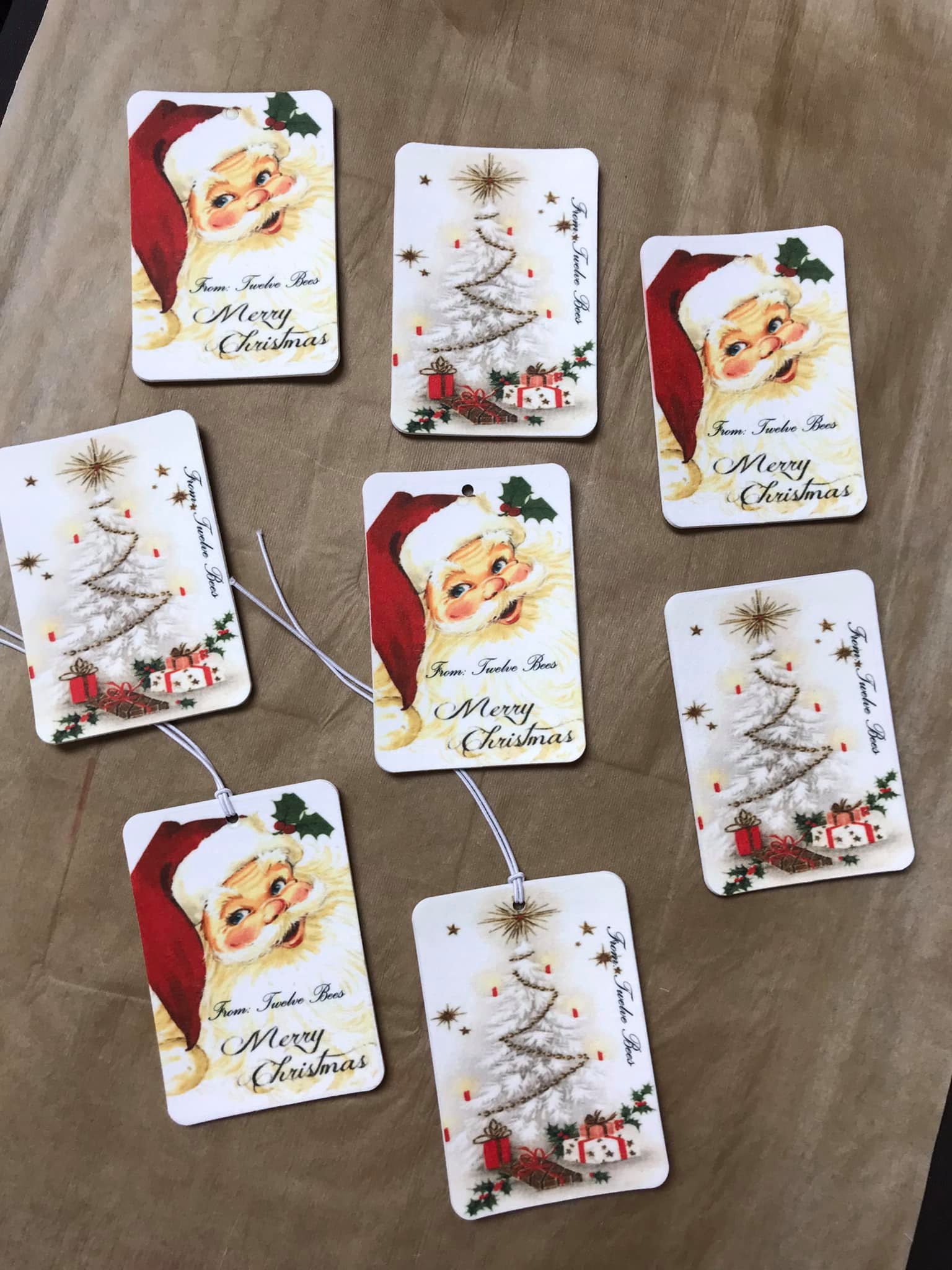 Gift Tags made with sublimation printing