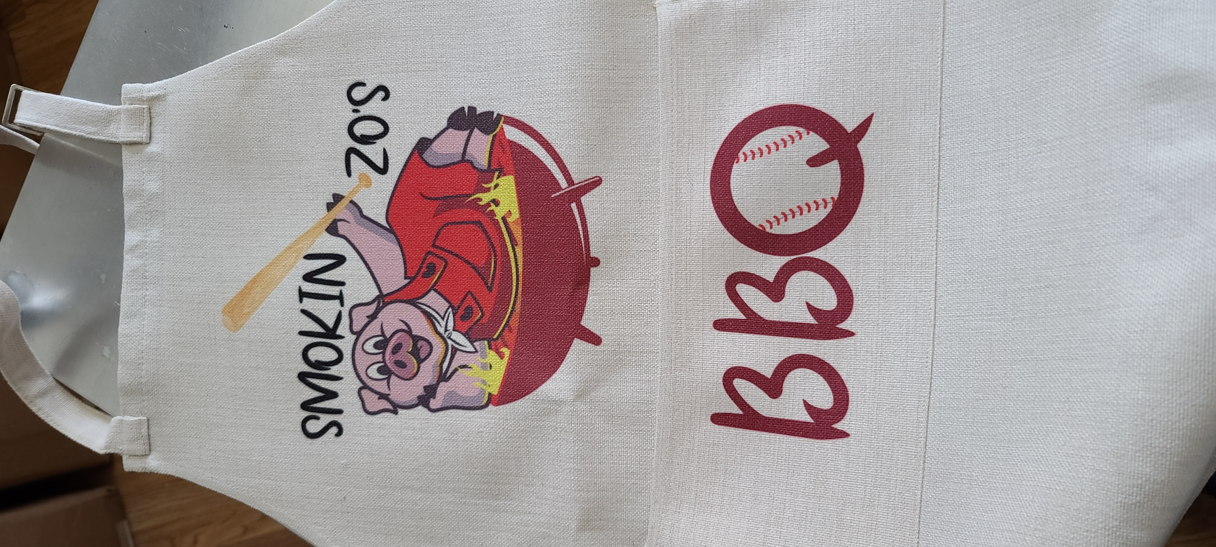 Zo's BBQ Apron made with sublimation printing