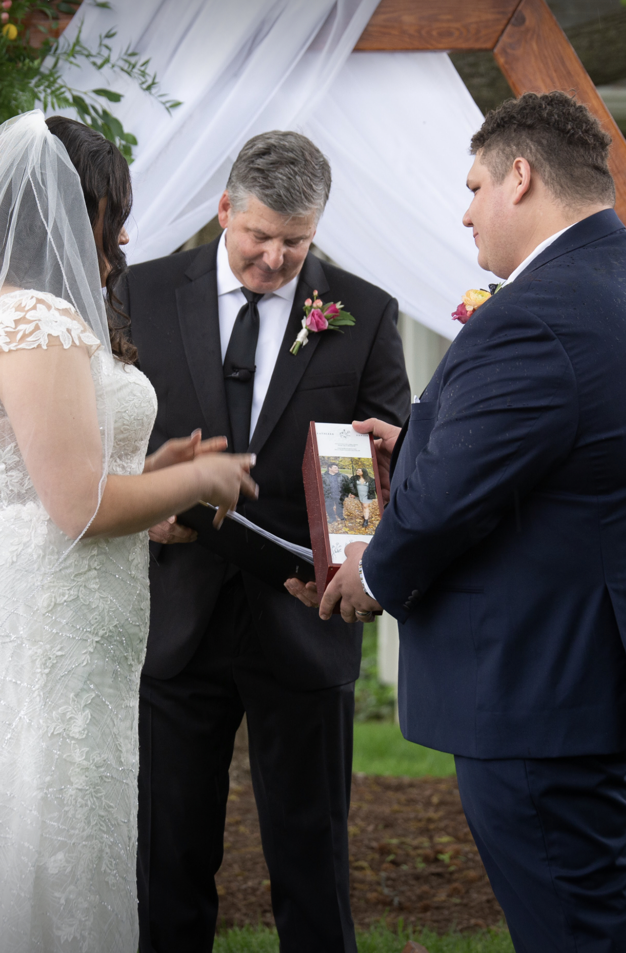 Wedding Vow Surprise from the officiant made with sublimation printing
