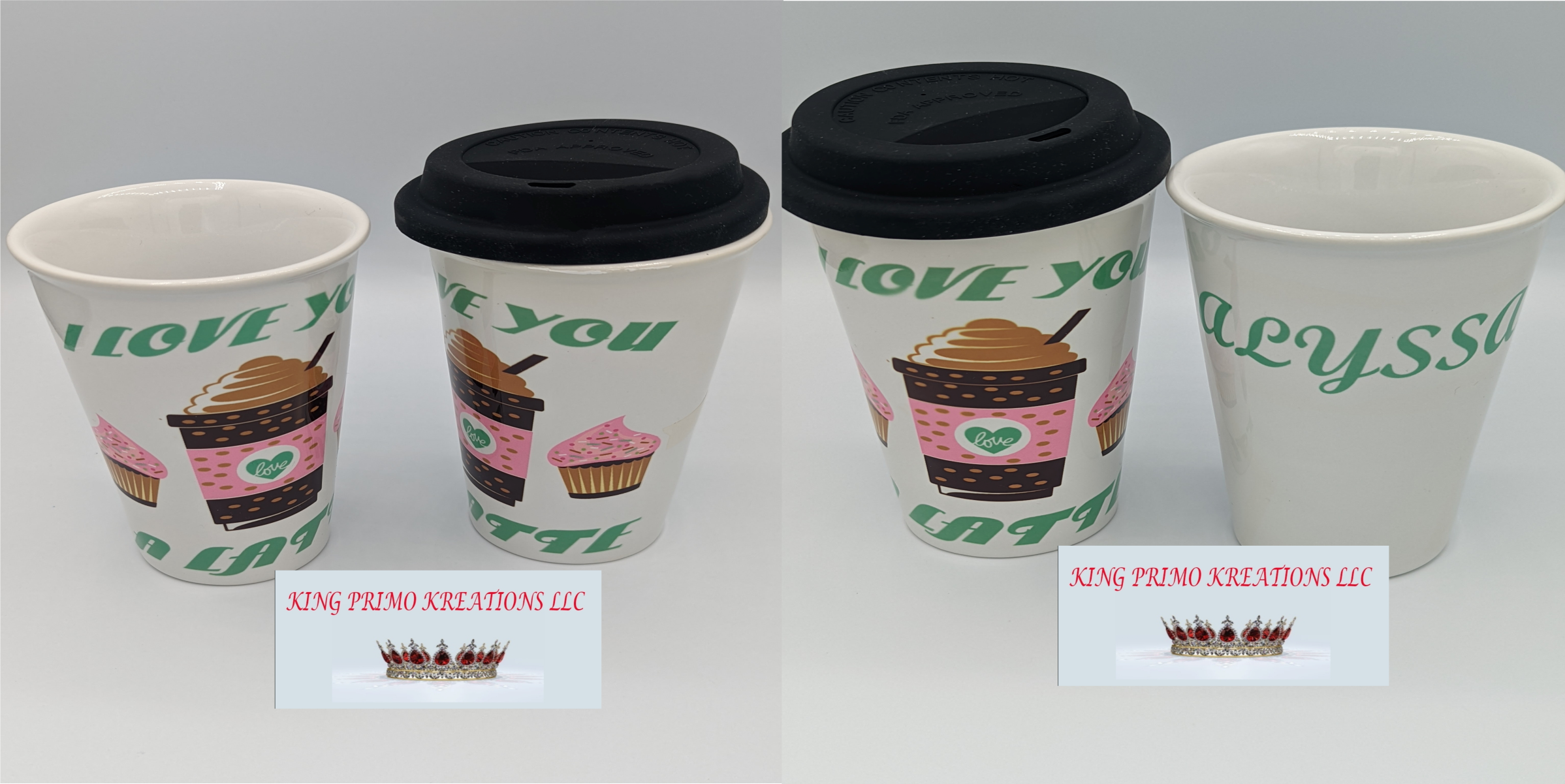 I LOVE YOU A LATTE made with sublimation printing